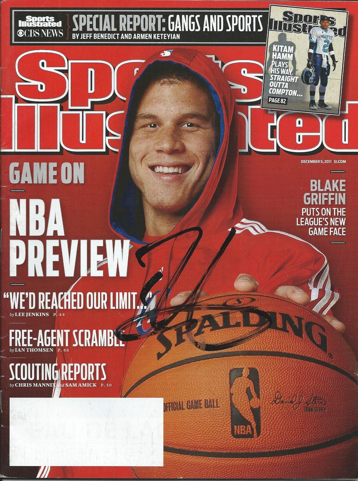 **GFA SPORTS ILLUSTRATED *BLAKE GRIFFIN* SIGNED SI MAGAZINE AD2 COA** COLLECTIBLE MEMORABILIA