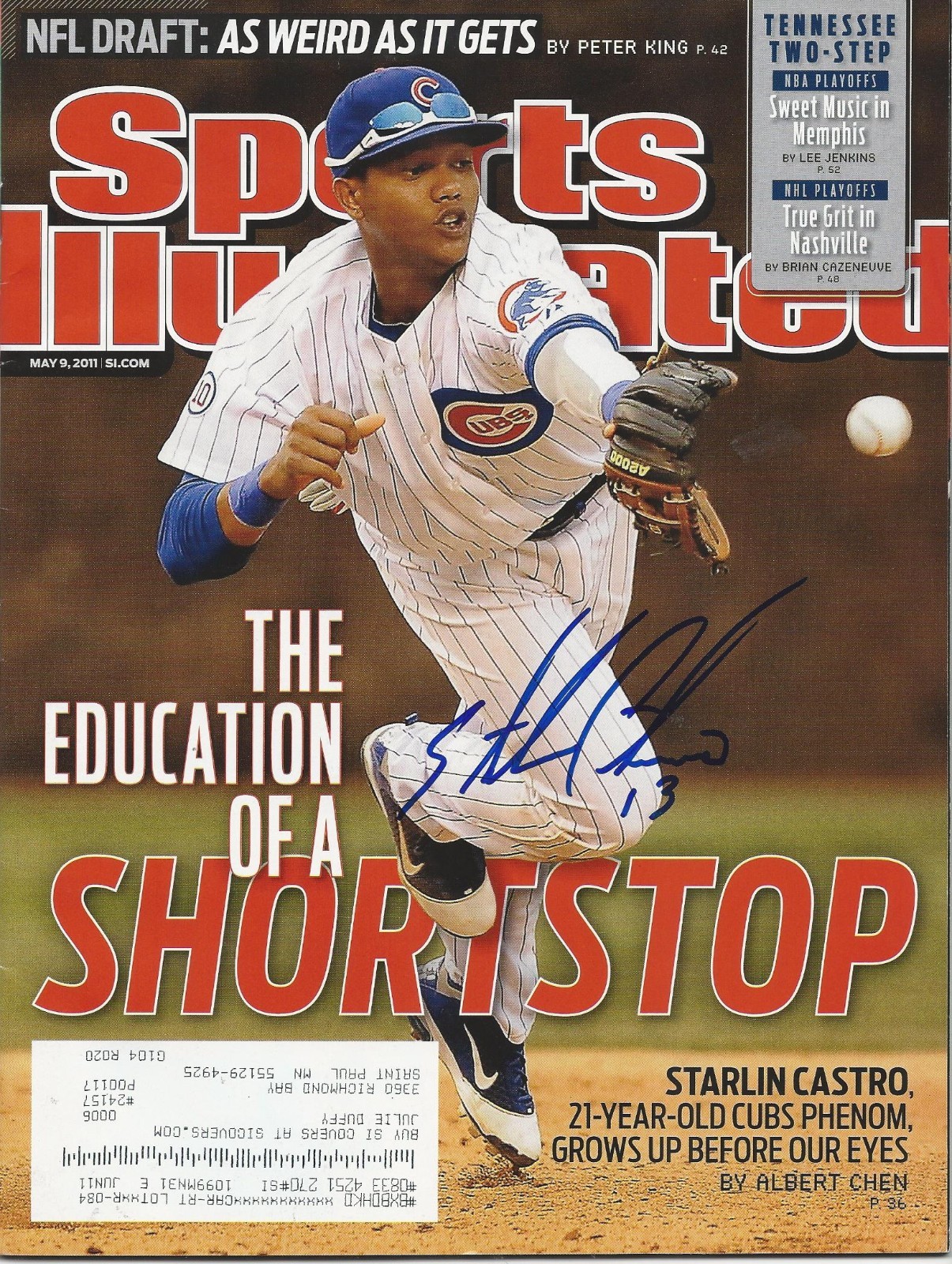 **GFA Sports Illustrated *STARLIN CASTRO.* Signed SI Magazine AD1 COA**