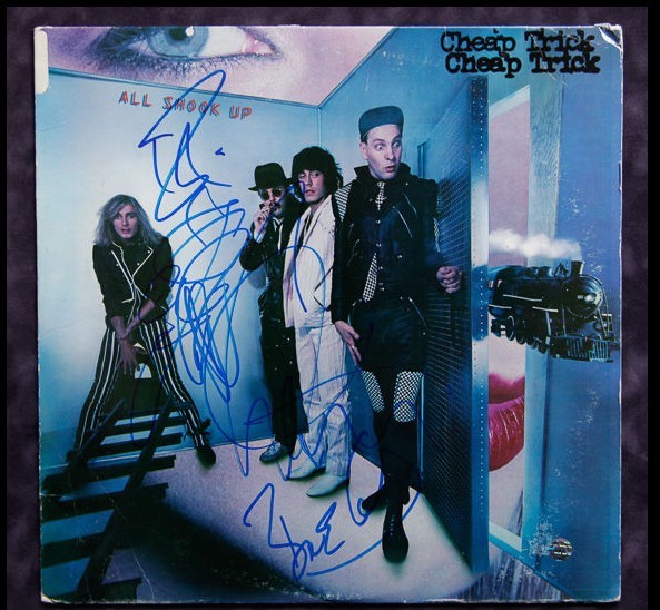 GFA All Shook Up * CHEAP TRICK * Signed Record Album C2 PROOF COA