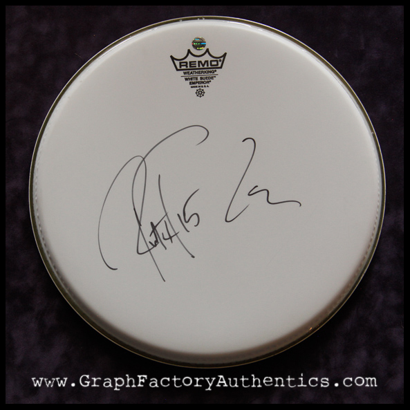GFA Robert Trujillo & Lars Ulrich * METALLICA * Signed Drumhead AD1 COA