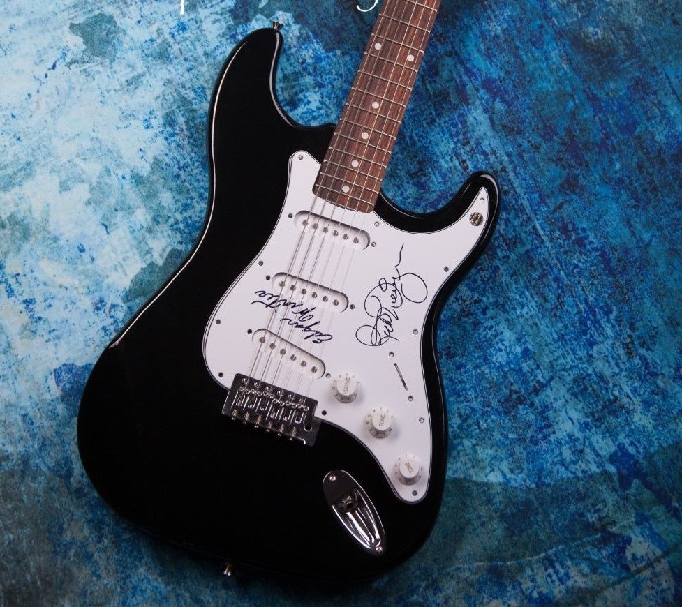 GFA Rock Legends * EDGAR WINTER GROUP * Signed Electric Guitar AD1 PROOF COA