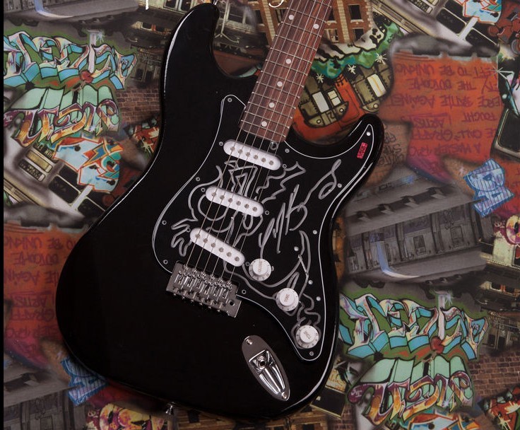 GFA American Rock Band * MEAT PUPPETS * Signed Electric Guitar w/ Sketch LA2 COA