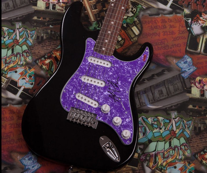 GFA Neon Indian Frontman * ALAN PALOMO * Signed Electric Guitar LA2 COA