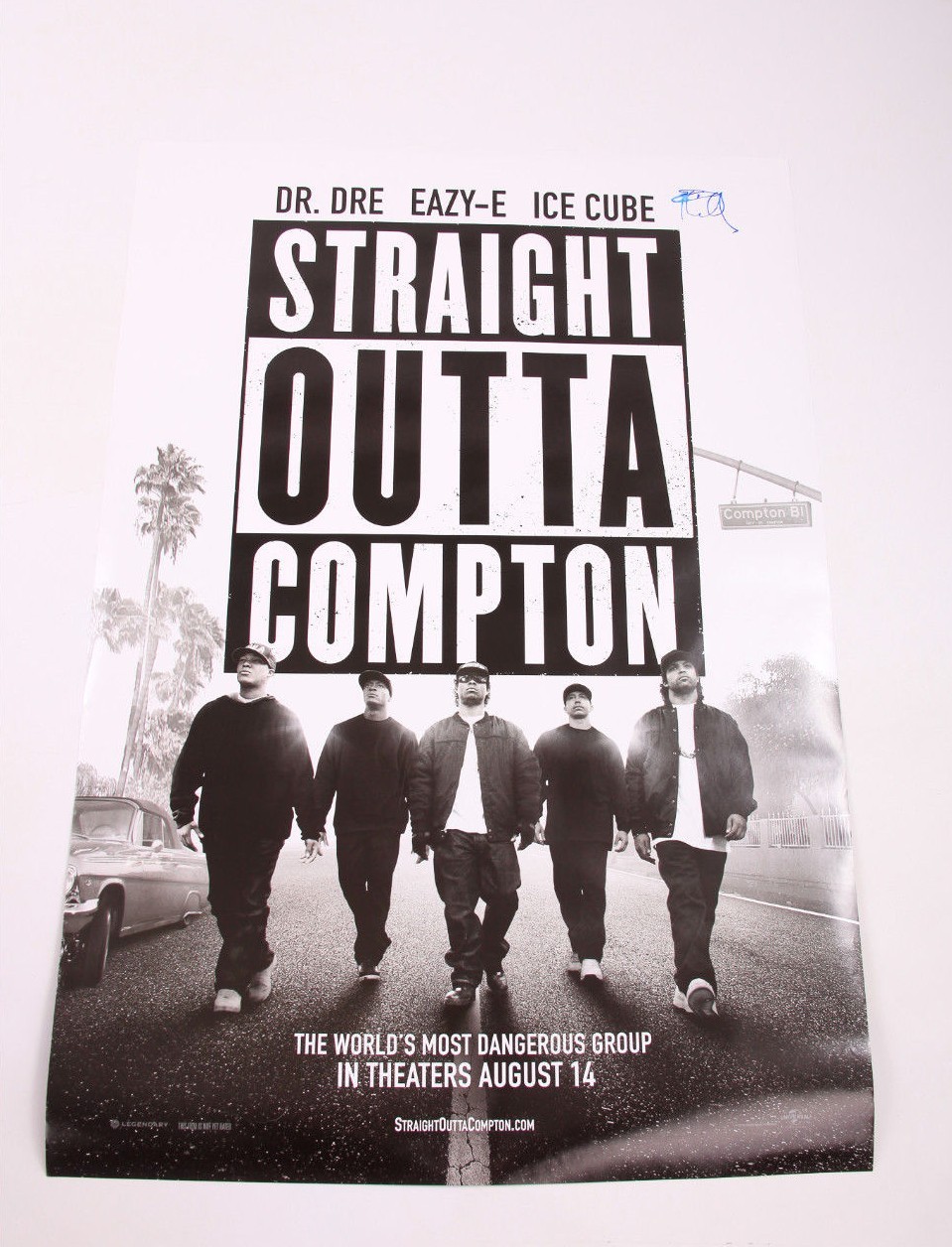 GFA Straight Outta Compton * ICE CUBE * Signed Movie Poster AD1 COA