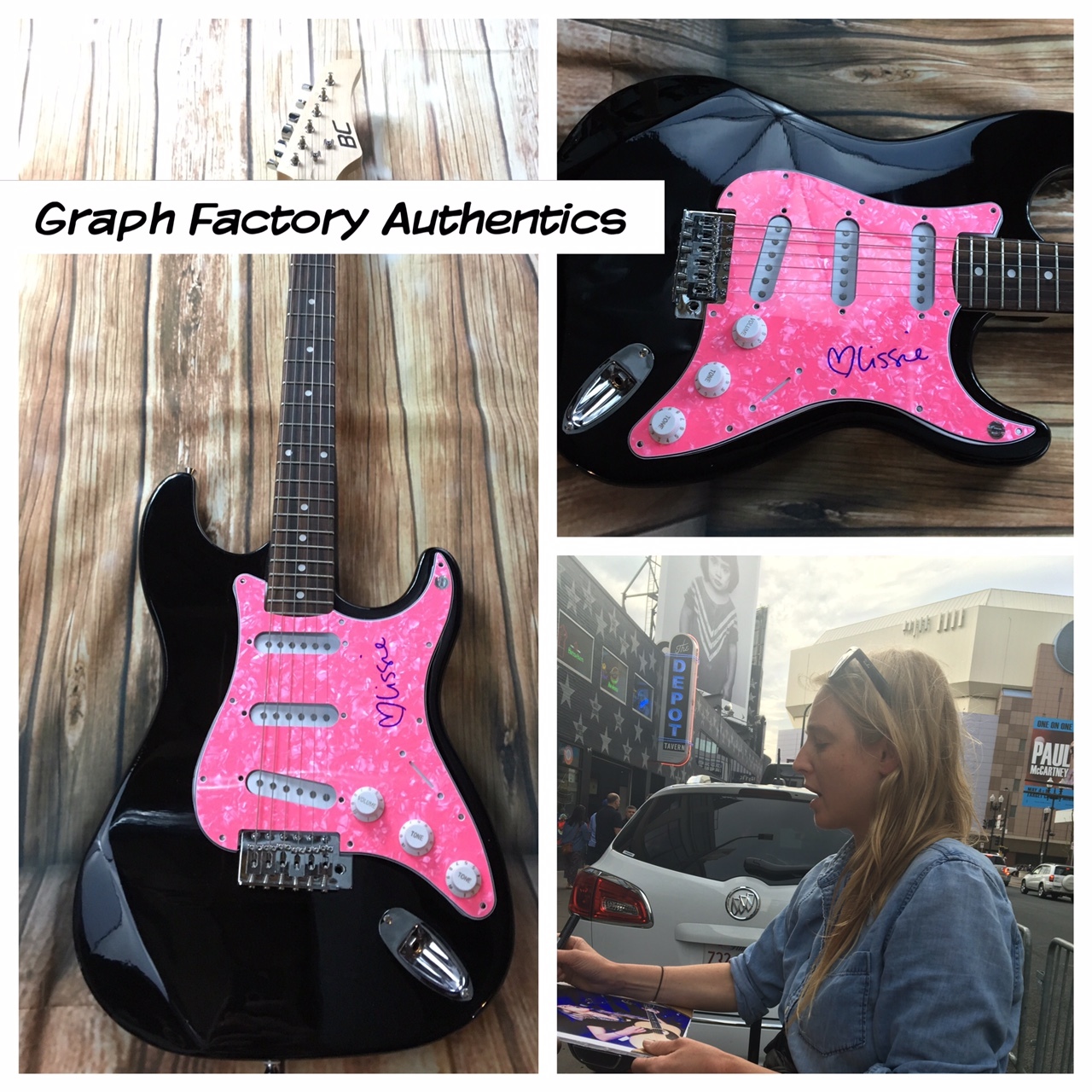 GFA Indie Rock Star * LISSIE * Signed Electric Guitar PROOF COA