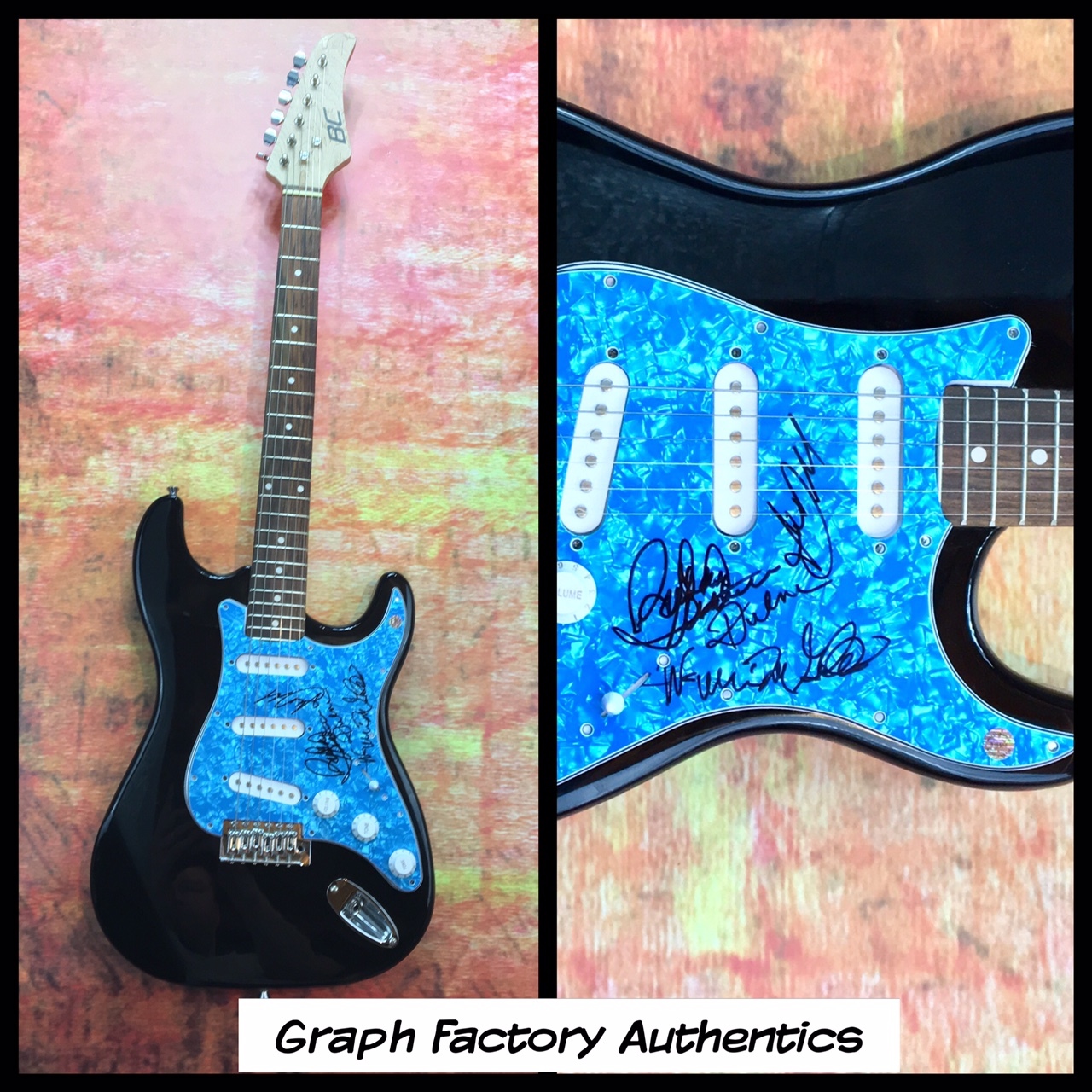 GFA Legendary Quartet * OAK RIDGE BOYS * Signed Electric Guitar PROOF AD2 COA