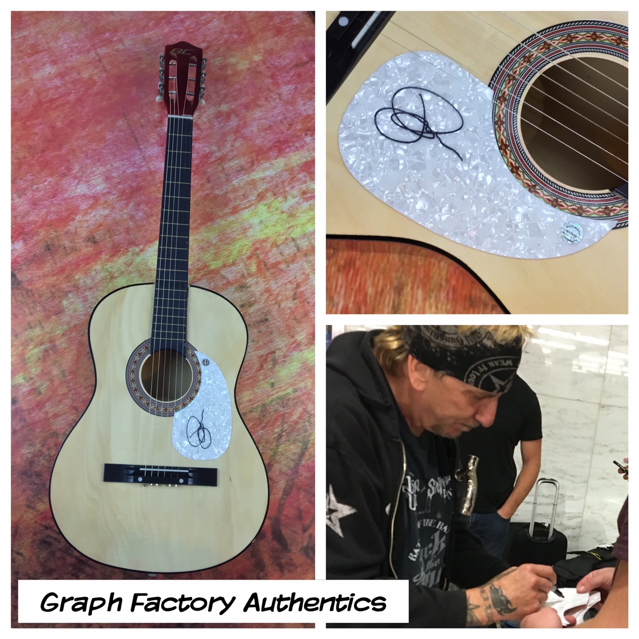 GFA Great White Singer * JACK RUSSELL * Signed Acoustic Guitar PROOF AD1 COA