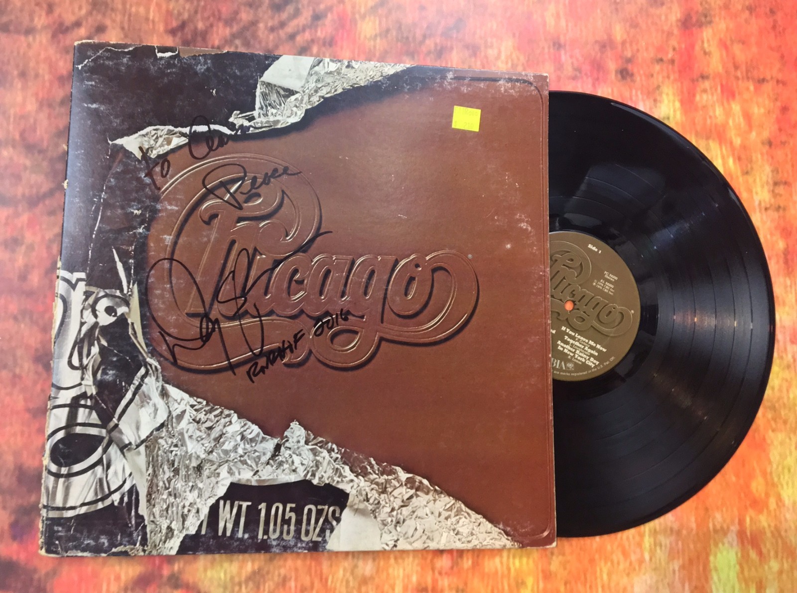 GFA Chicago Original Drummer * DANNY SERAPHINE * Signed Record Album PROOF C COA