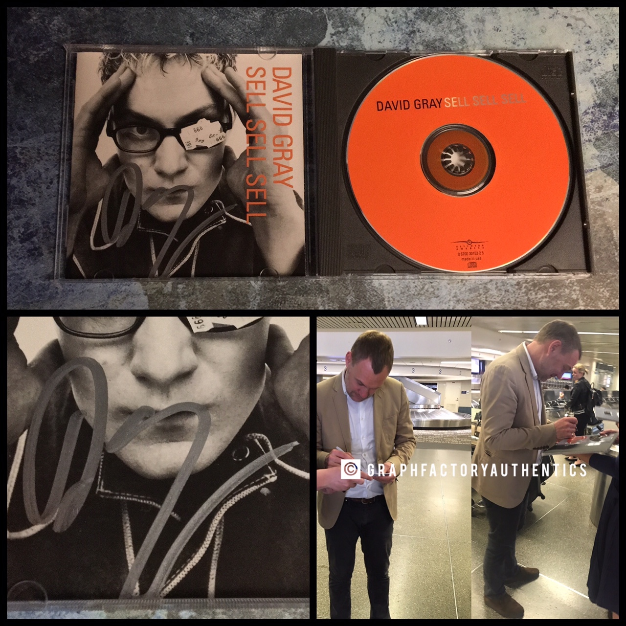 GFA Sell, Sell, Sell * DAVID GRAY * Signed Autographed CD Booklet PROOF COA