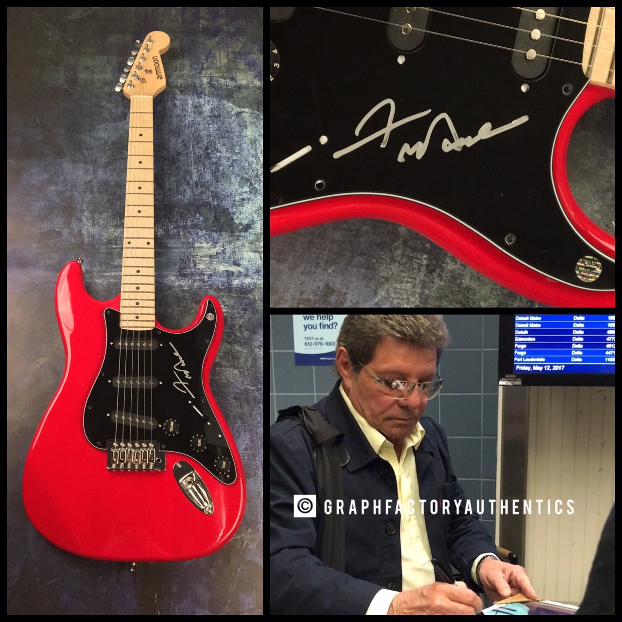 GFA Teen Idol Legend * FRANKIE AVALON * Signed Electric Guitar PROOF COA