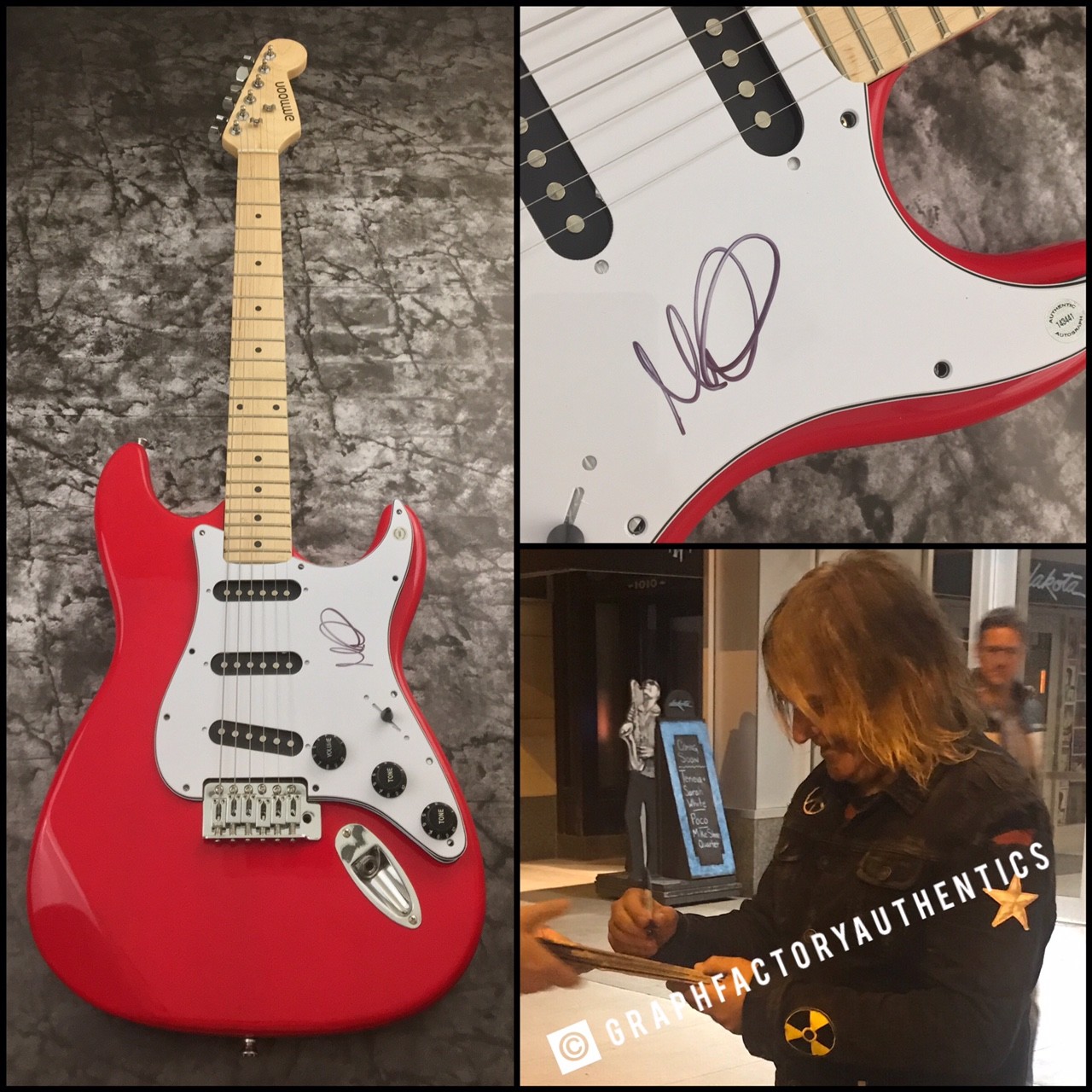 GFA The Alarm Singer * MIKE PETERS * Signed Electric Guitar PROOF AD1 COA
