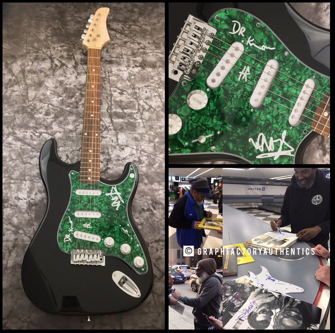 GFA HR, Dr. Know & Darryl * BAD BRAINS * Signed Electric Guitar PROOF AD1 COA