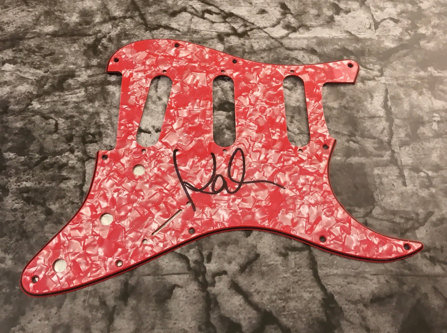 GFA And the Waves * KATRINA LESKANICH * Signed Electric Guitar Pickguard AD1 COA