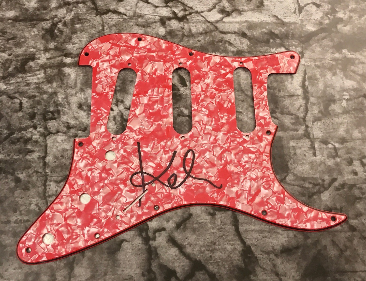 GFA And the Waves * KATRINA LESKANICH * Signed Electric Guitar Pickguard COA