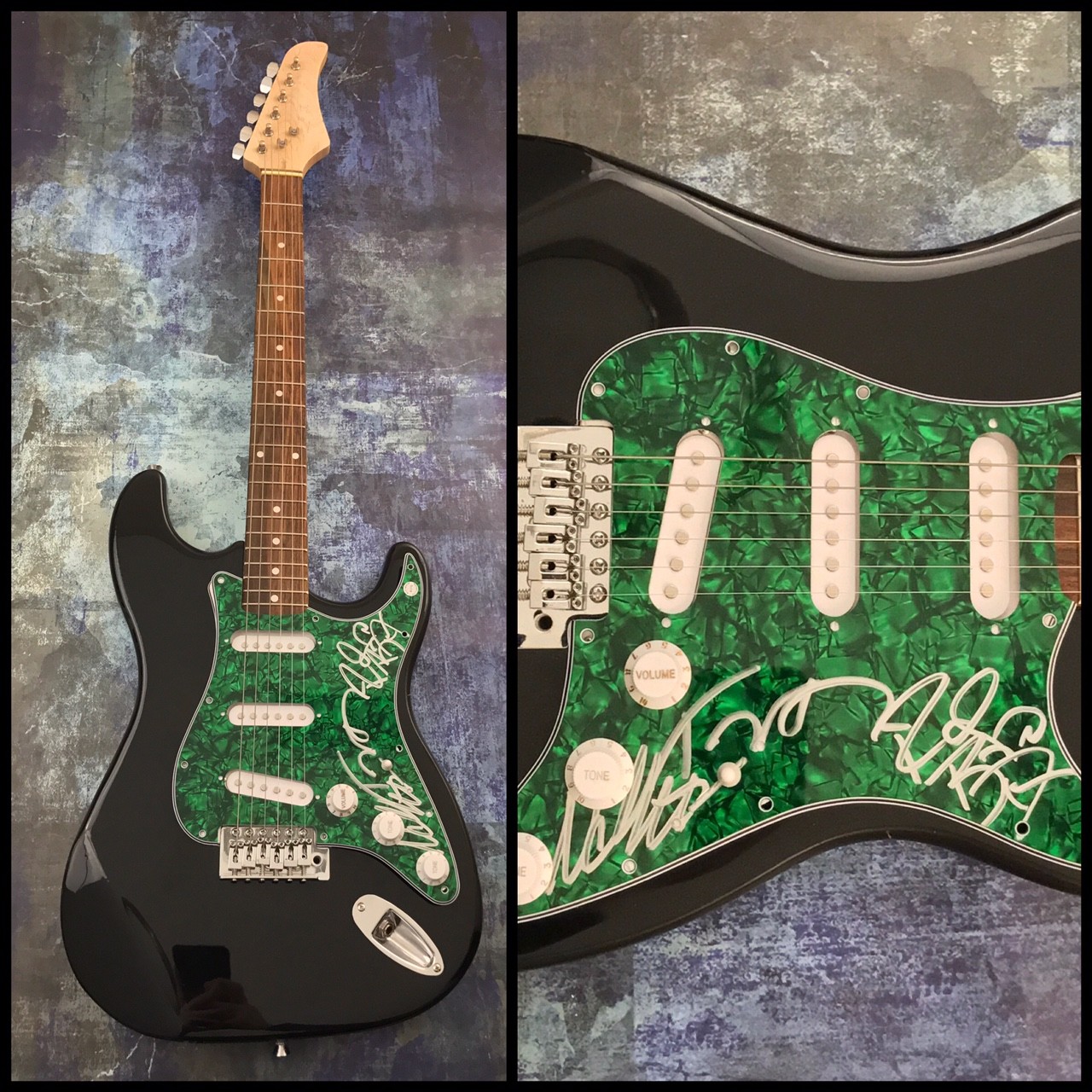 GFA Ty Taylor x3 Band * VINTAGE TROUBLE * Signed Electric Guitar LA1 COA