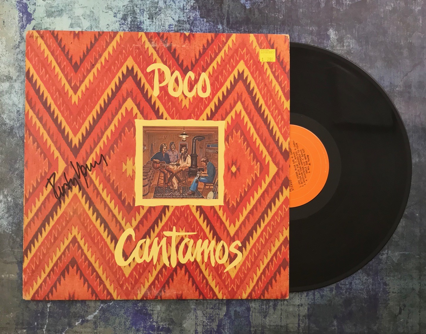 GFA Poco Band Guitarist * RUSTY YOUNG * Signed Record Album PROOF AD2 COA