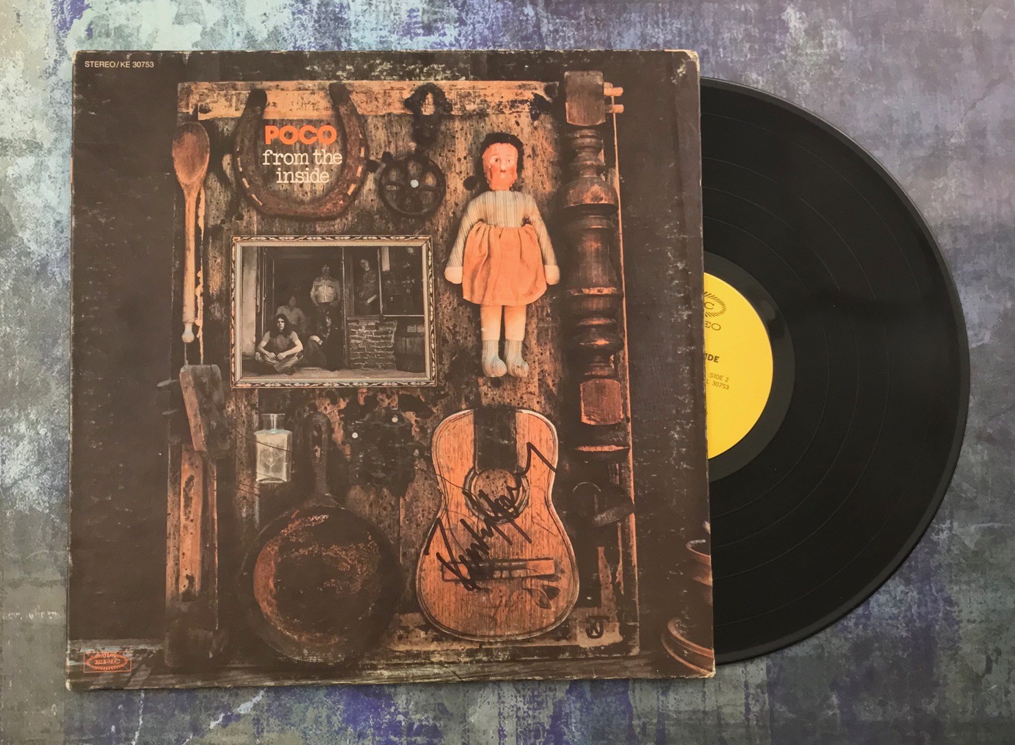 GFA Poco Band Guitarist * RUSTY YOUNG * Signed Record Album PROOF AD3 COA