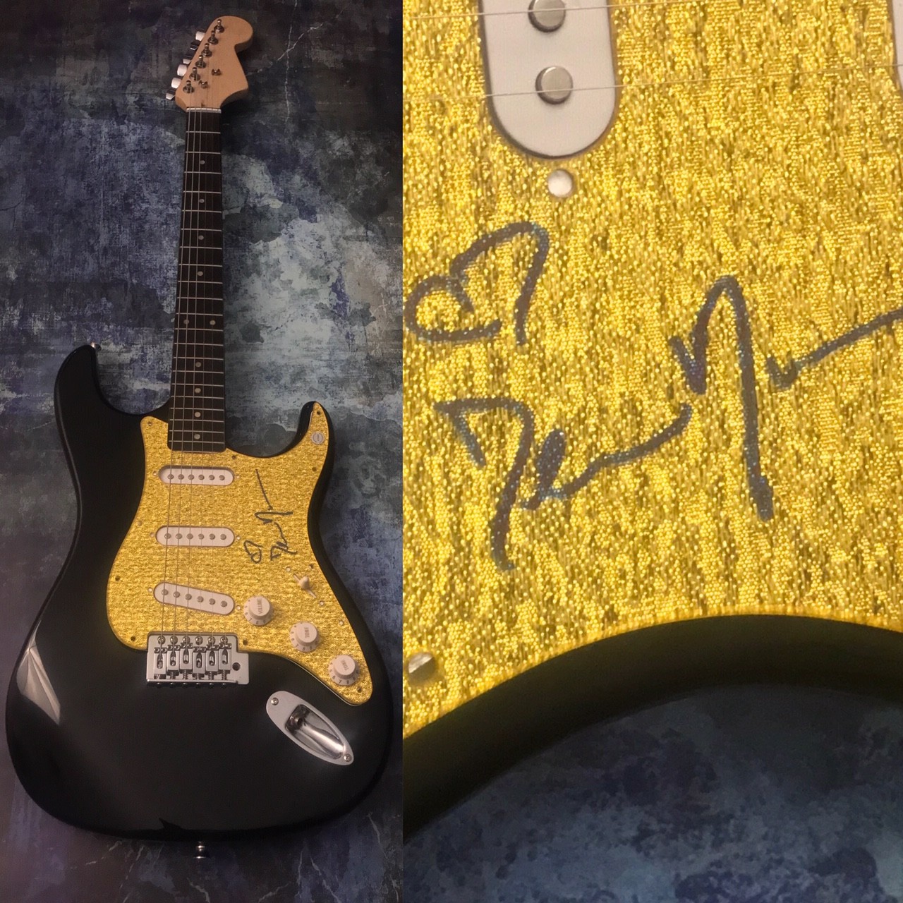 GFA Berlin Take My Breath Away * TERRI NUNN * Signed Gold Electric Guitar COA