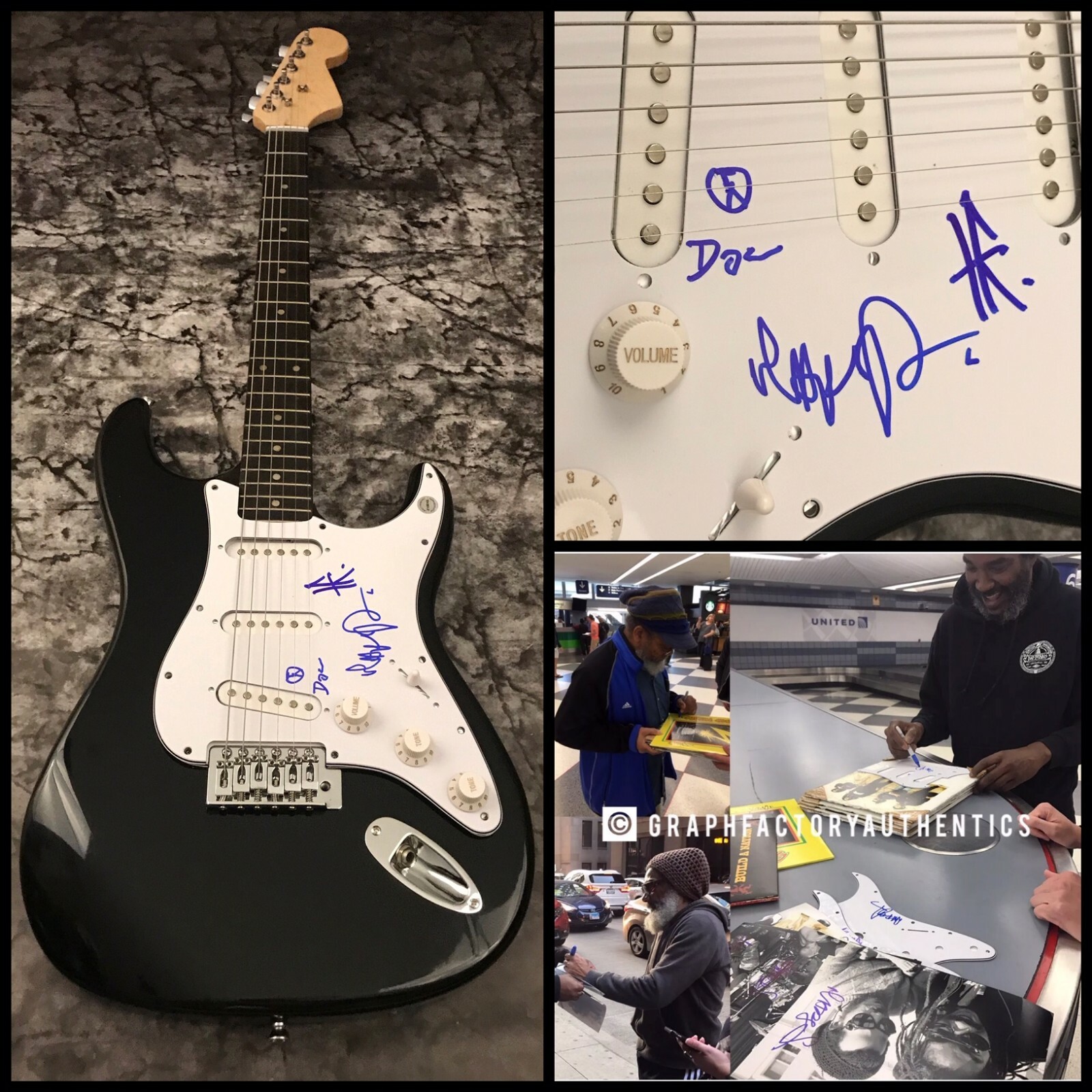 GFA HR, Dr. Know & Darryl * BAD BRAINS * Signed Electric Guitar PROOF AD3 COA