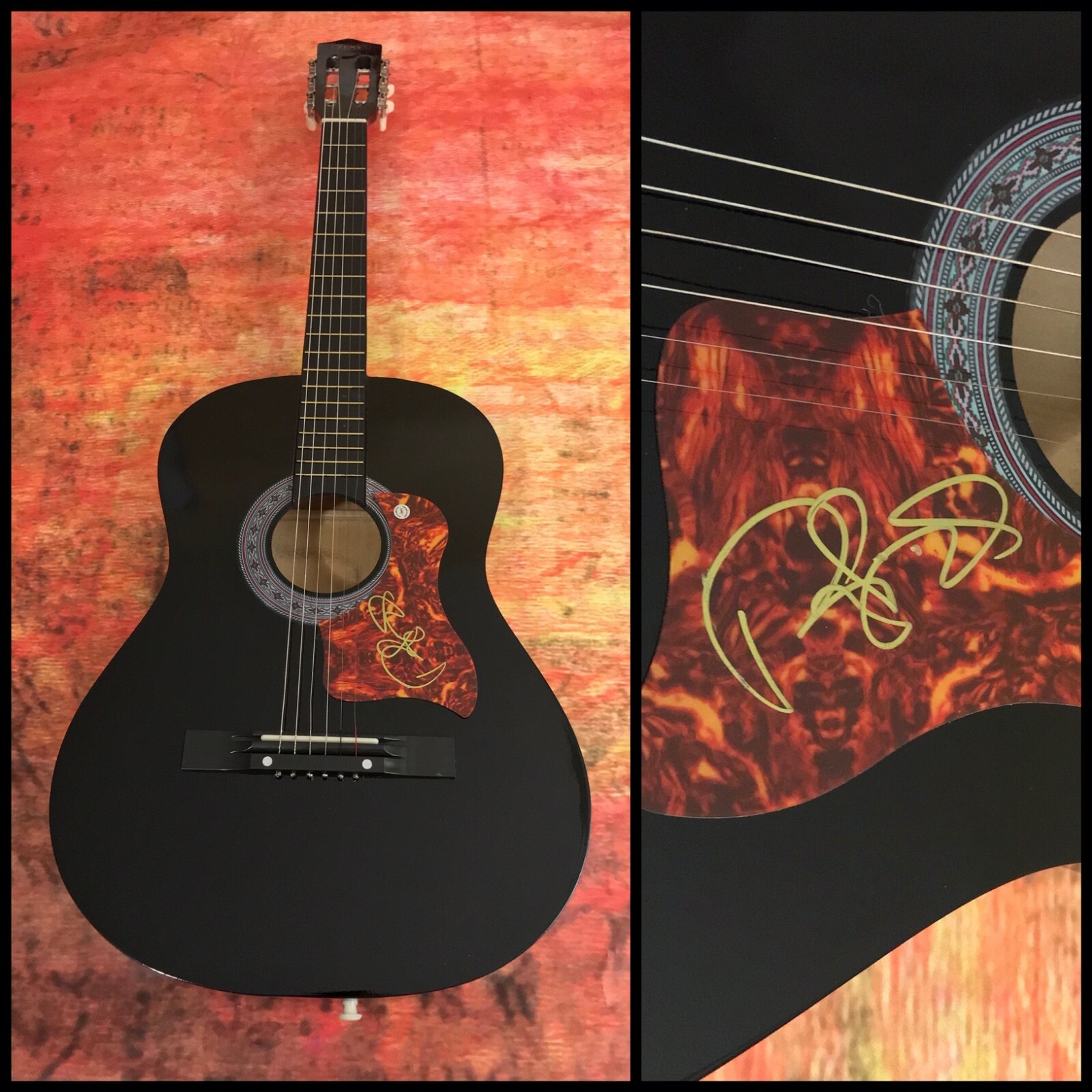 GFA Home & Raging Fire Star * PHILLIP PHILLIPS * Signed Acoustic Guitar P3 COA
