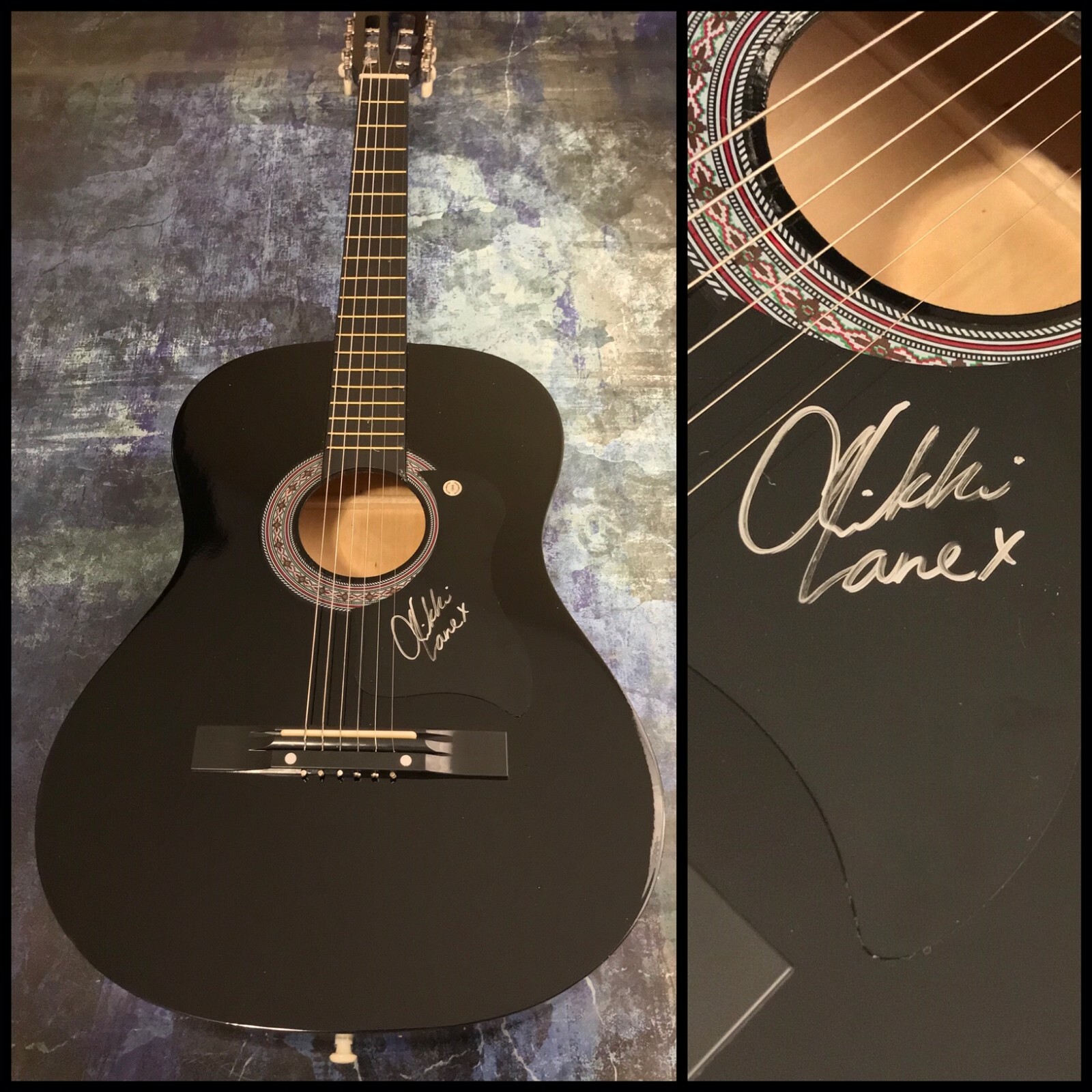 GFA Highway Queen Jackpot * NIKKI LANE * Signed Acoustic Guitar N3 COA