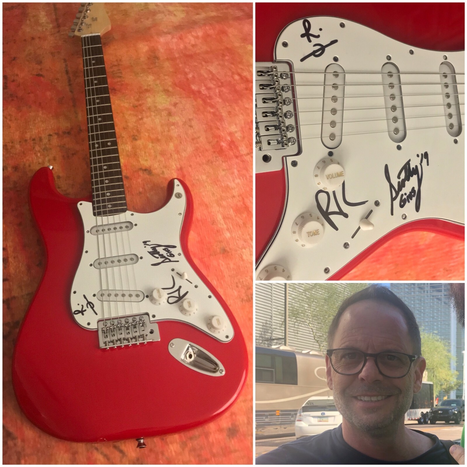 GFA Robin Wilson x3 Band * GIN BLOSSOMS * Signed Electric Guitar B COA