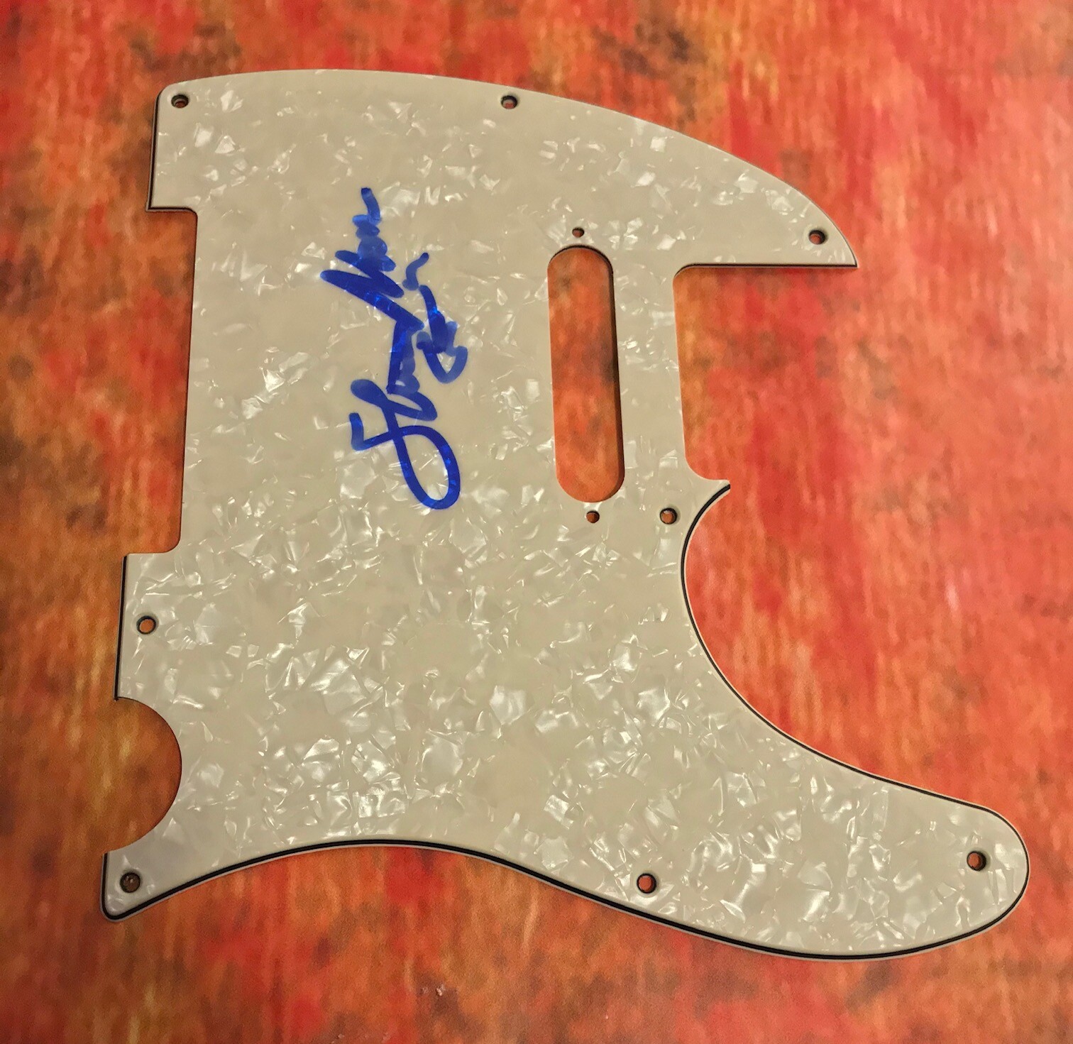 GFA Deep Purple Guitarist * STEVE MORSE * Signed Electric Pickguard COA