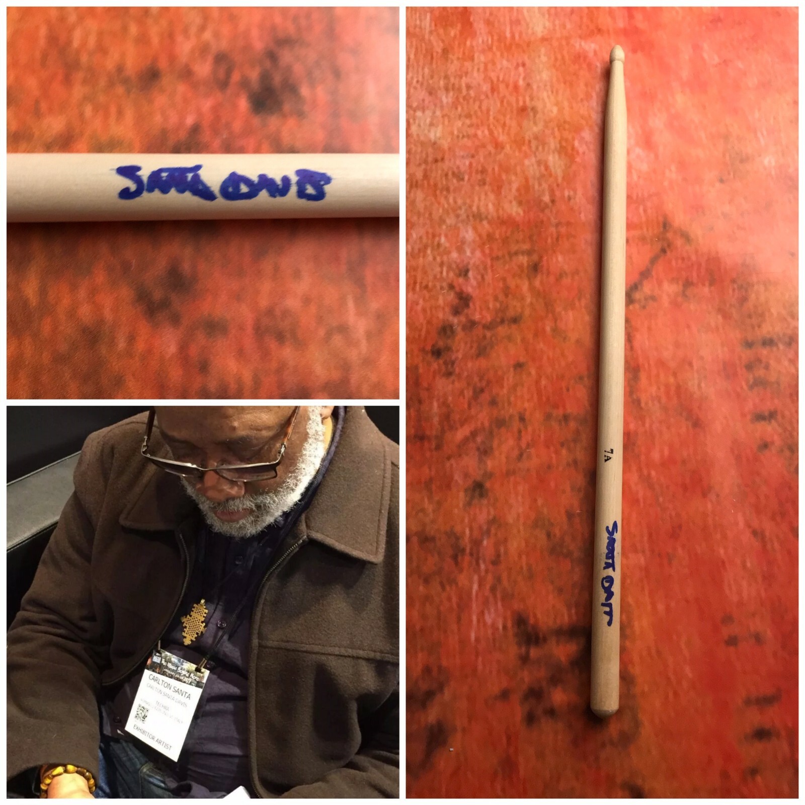 GFA BOB MARLEY DRUMMER * CARLTON SANTA DAVIS * SIGNED DRUMSTICK PROOF C5 COA COLLECTIBLE MEMORABILIA