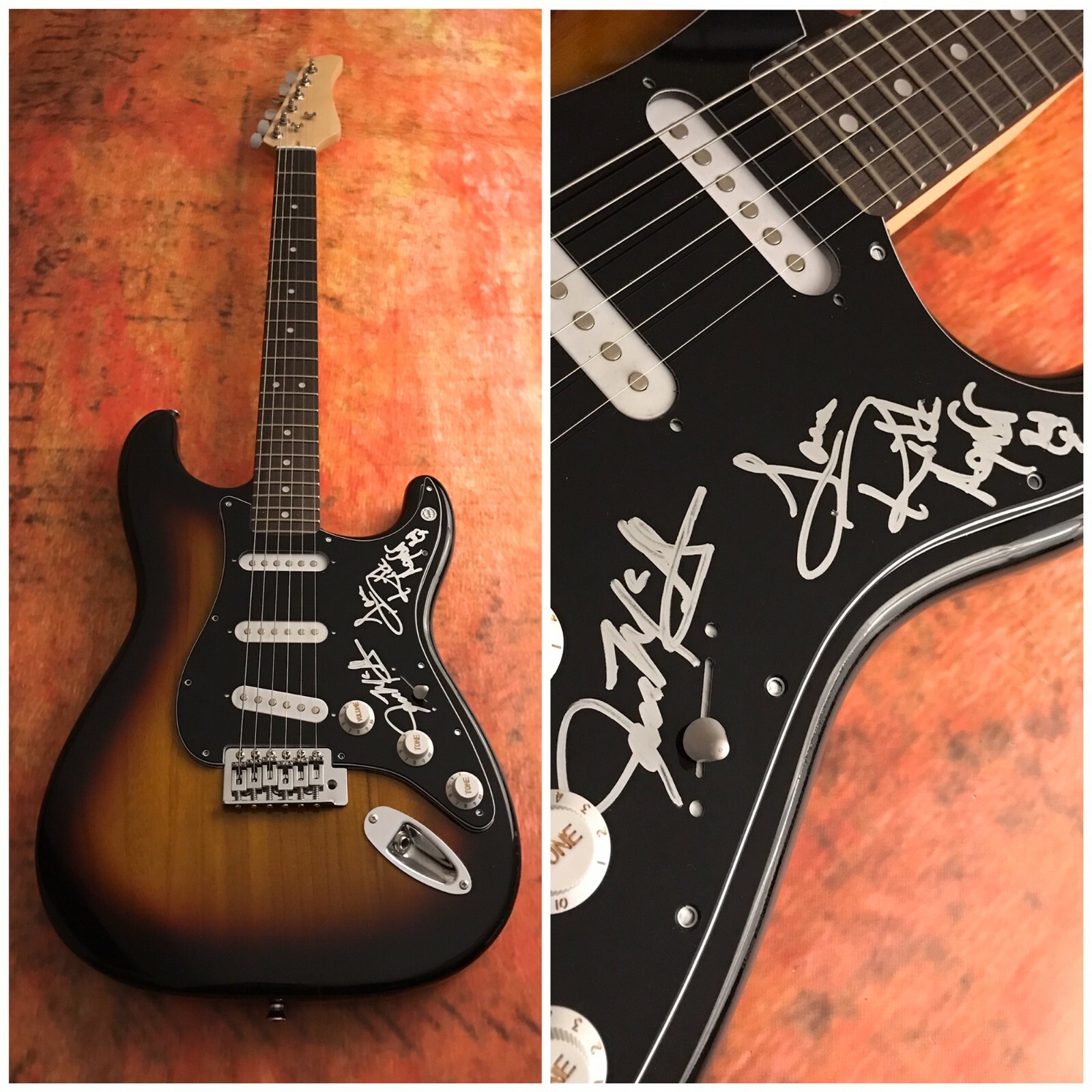 GFA Rikk Agnew & James McGearty * CHRISTIAN DEATH * Signed Electric Guitar B COA