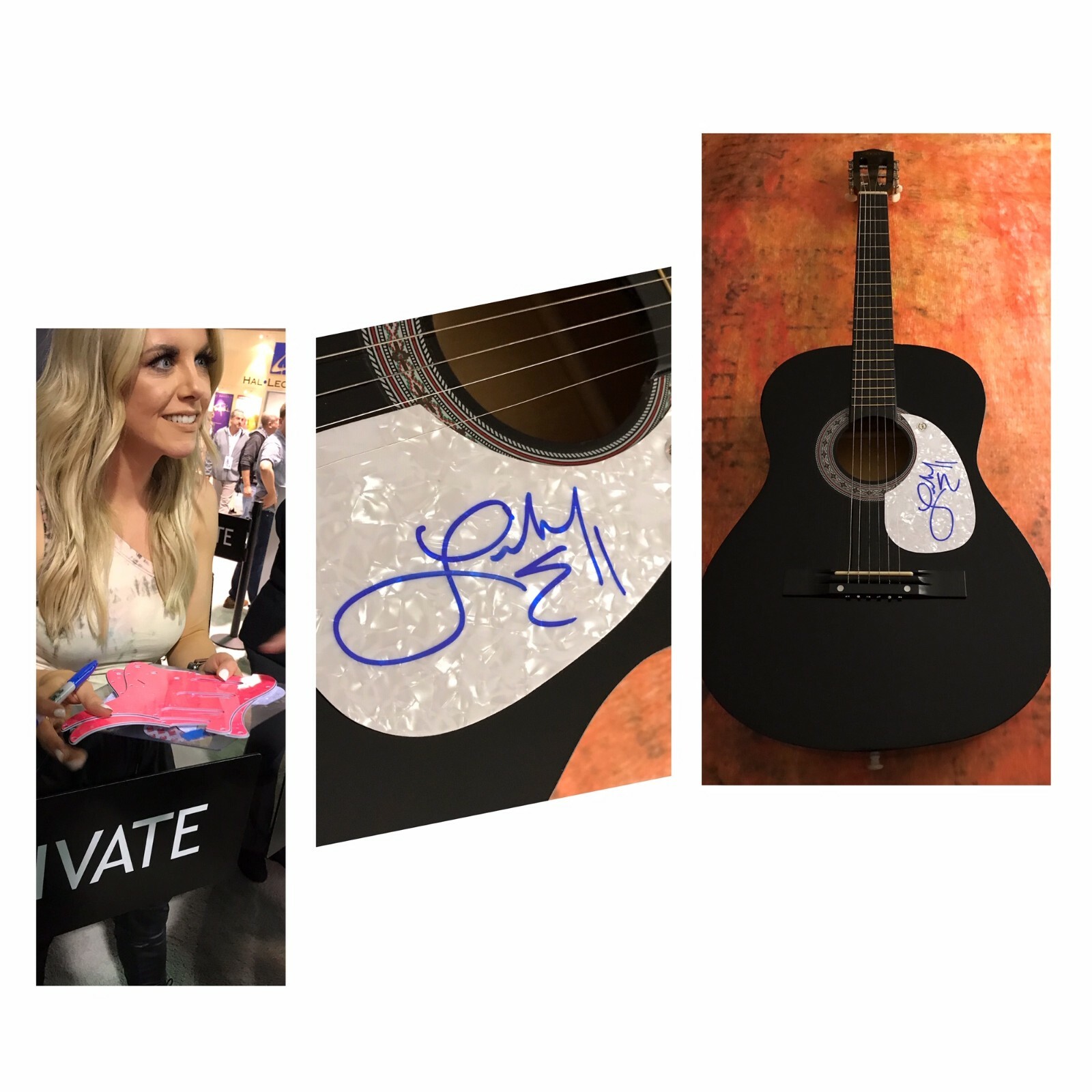 GFA What Happens in a Small Town * LINDSAY ELL * Signed Acoustic Guitar L5 COA