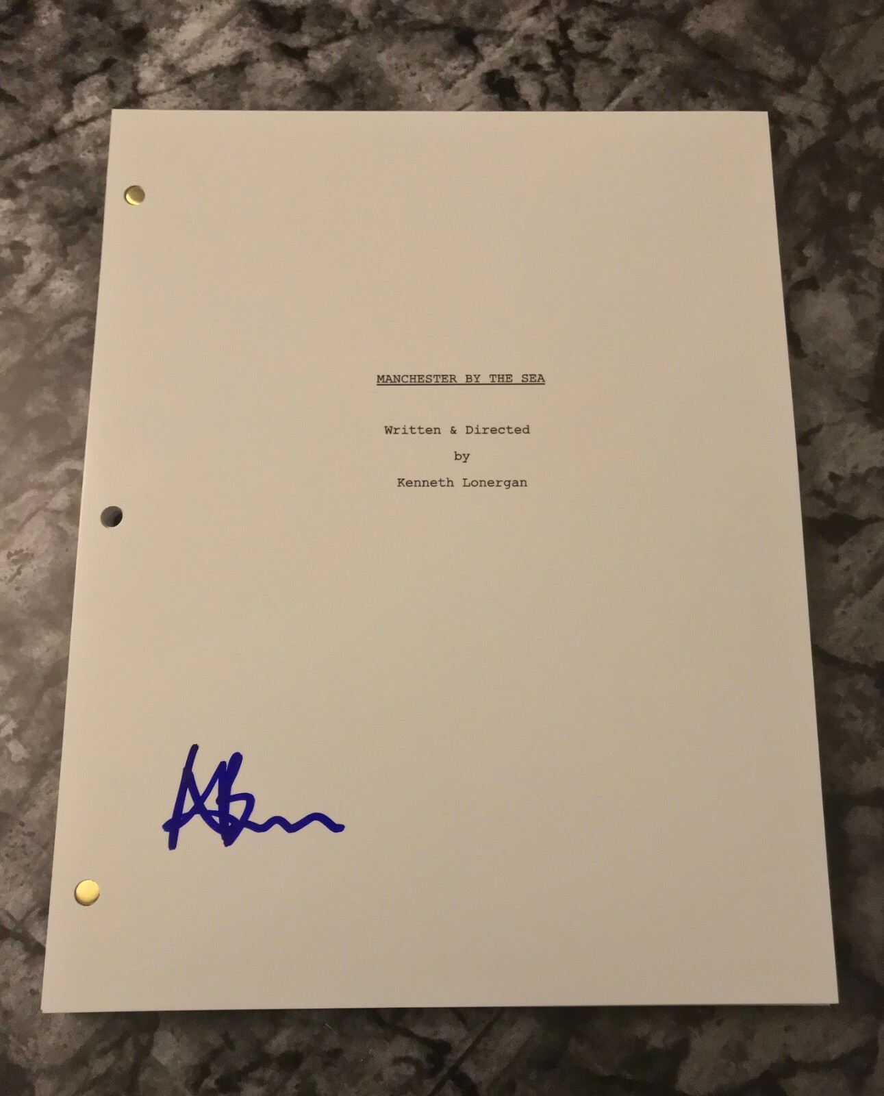 GFA Manchester by the Sea * ANNA BARYSHNIKOV * Signed Movie Script AD1 COA