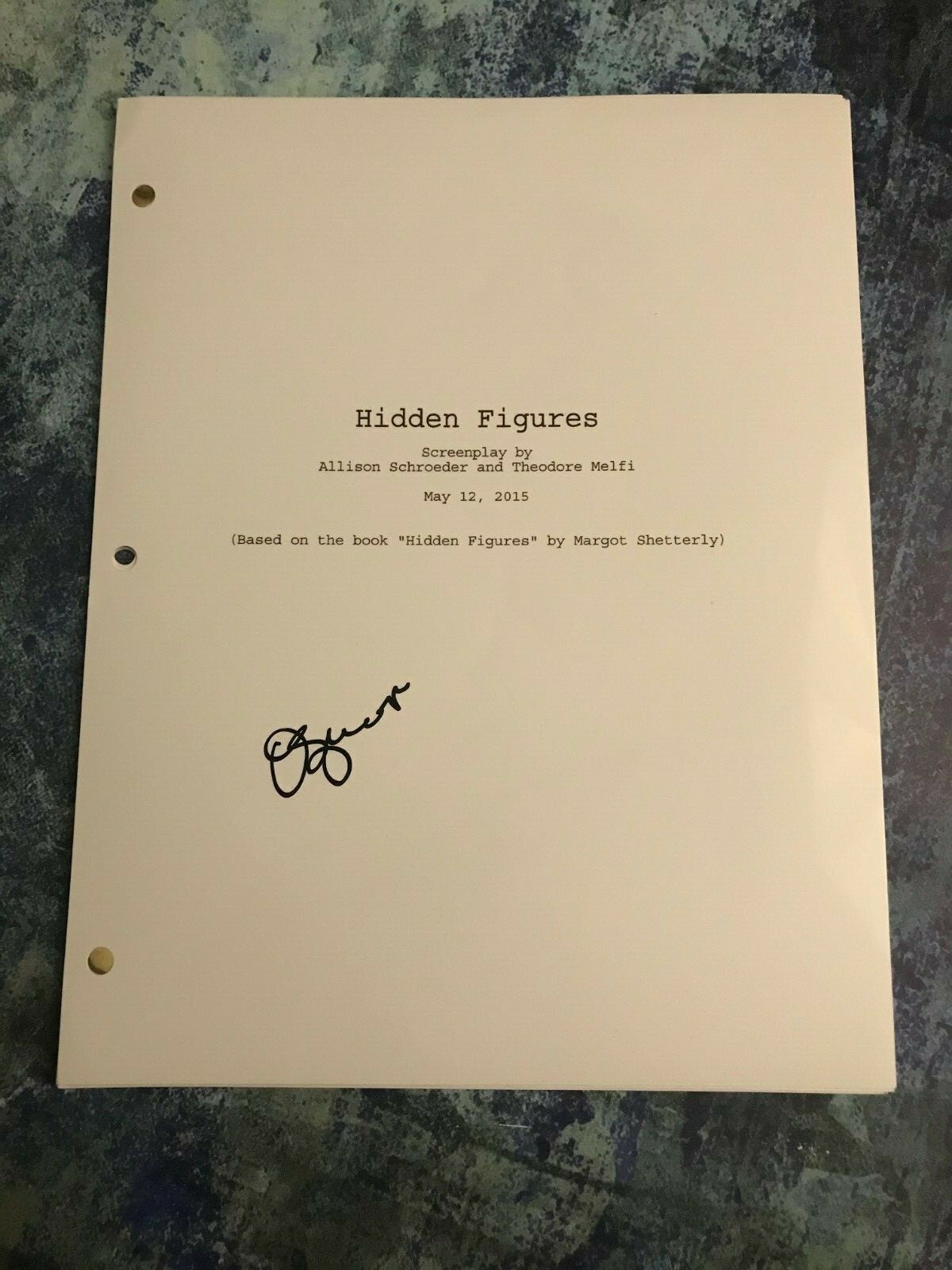 GFA Hidden Figures * OCTAVIA SPENCER * Signed Full Movie Script COA