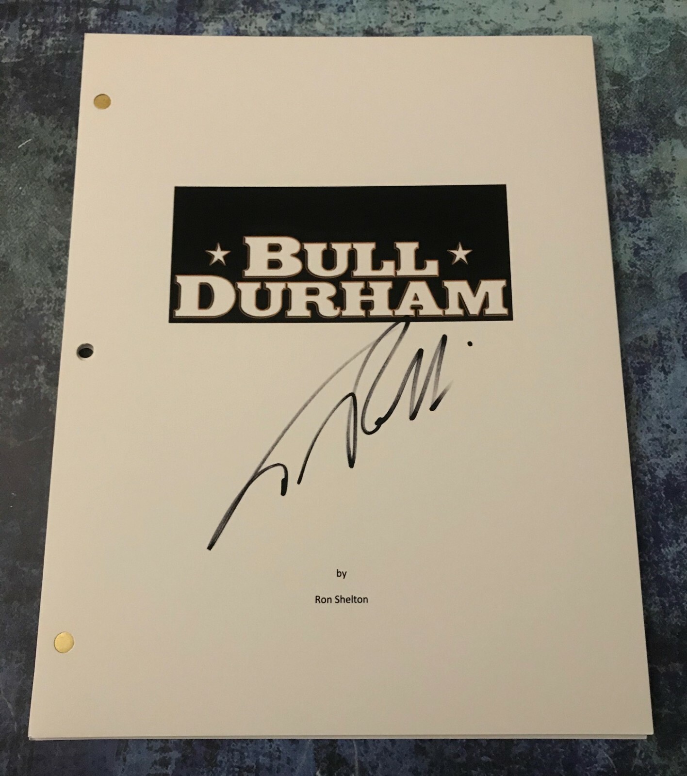 GFA Bull Durham Nuke * TIM ROBBINS * Signed Full Page Movie Script AD1 COA