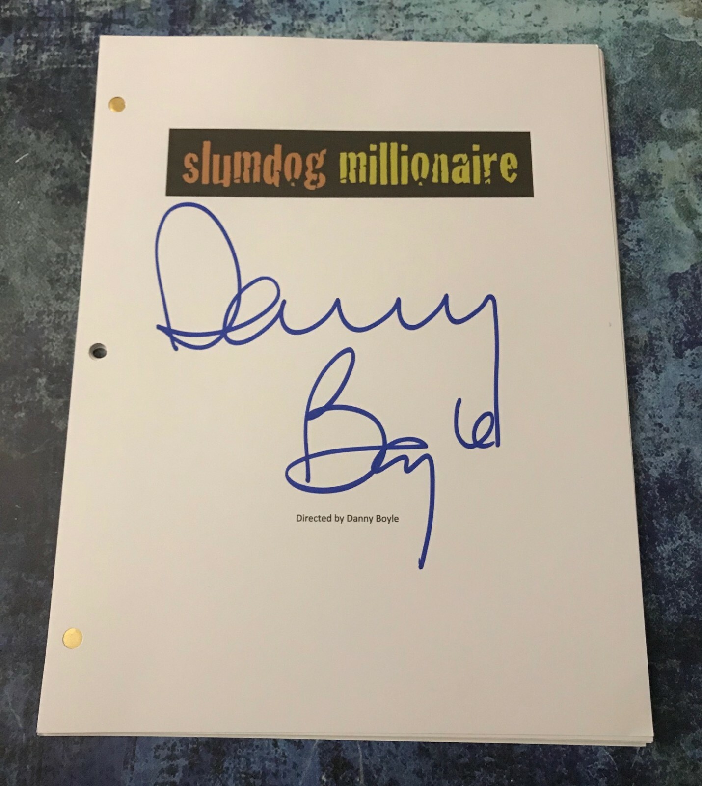 GFA Slumdog Millionaire Director * DANNY BOYLE * Signed Movie Script COA