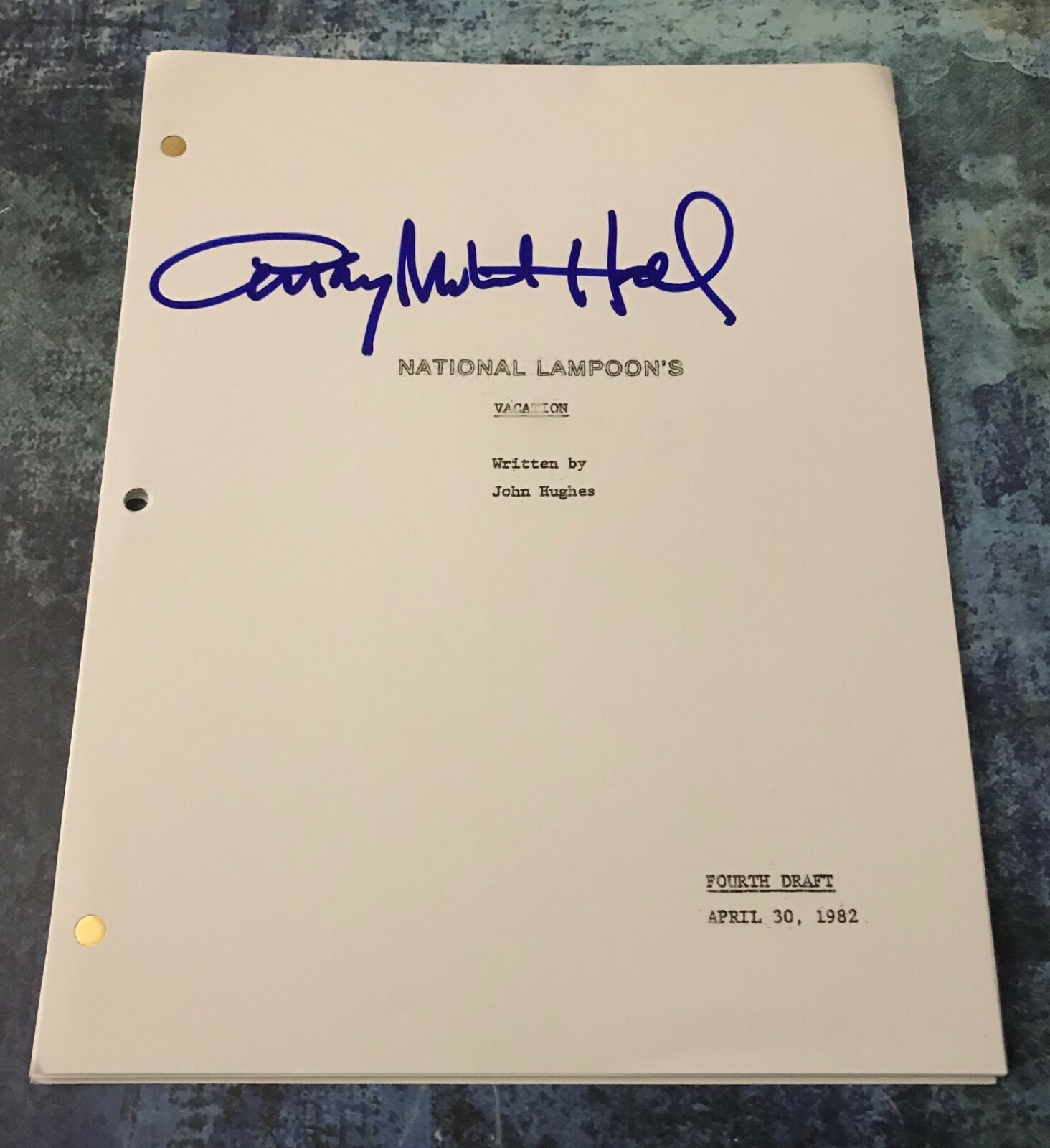 GFA Vacation Rusty Griswold * ANTHONY MICHAEL HALL * Signed Movie Script COA