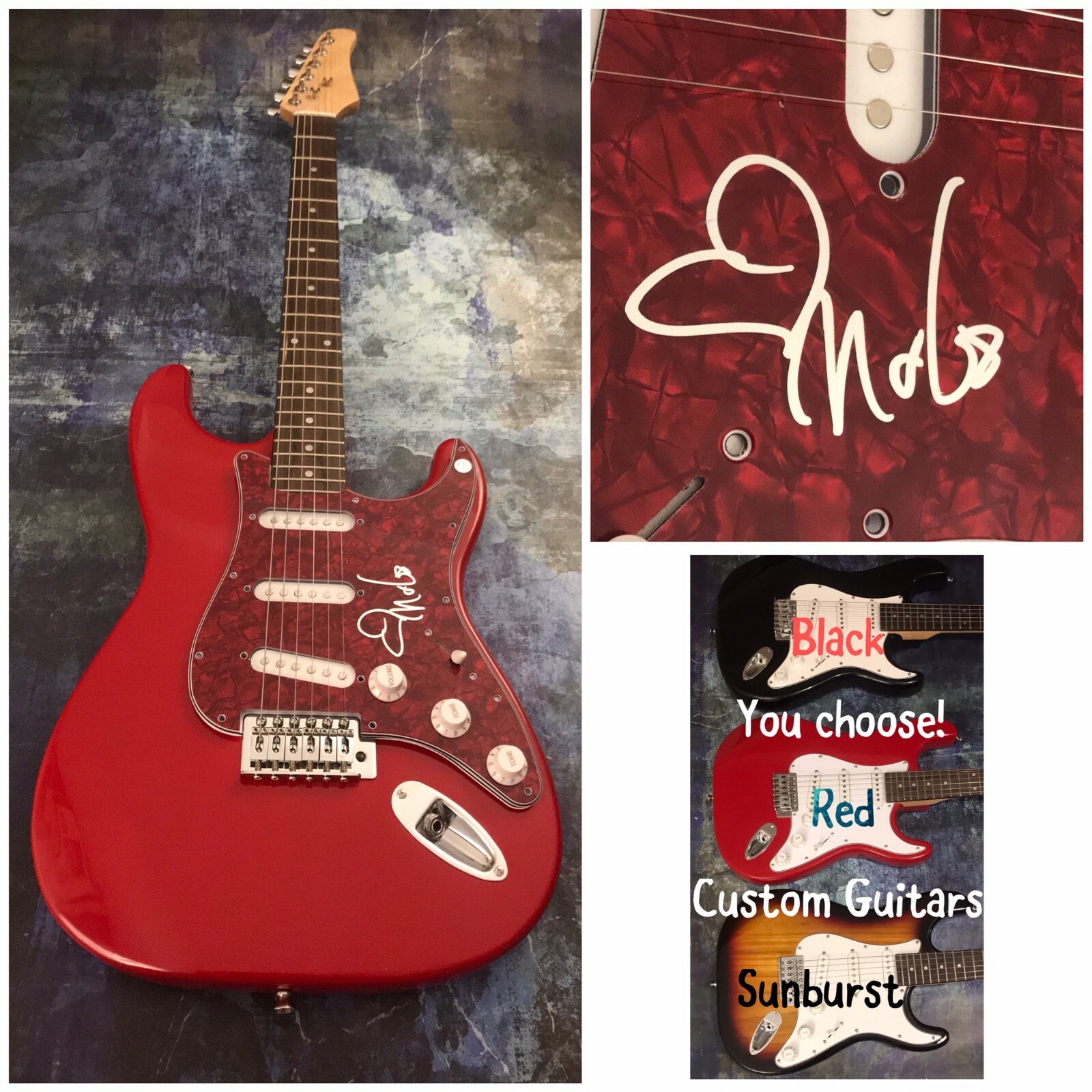 GFA Play Natural Blues * MOBY * Signed Electric Guitar PROOF COA