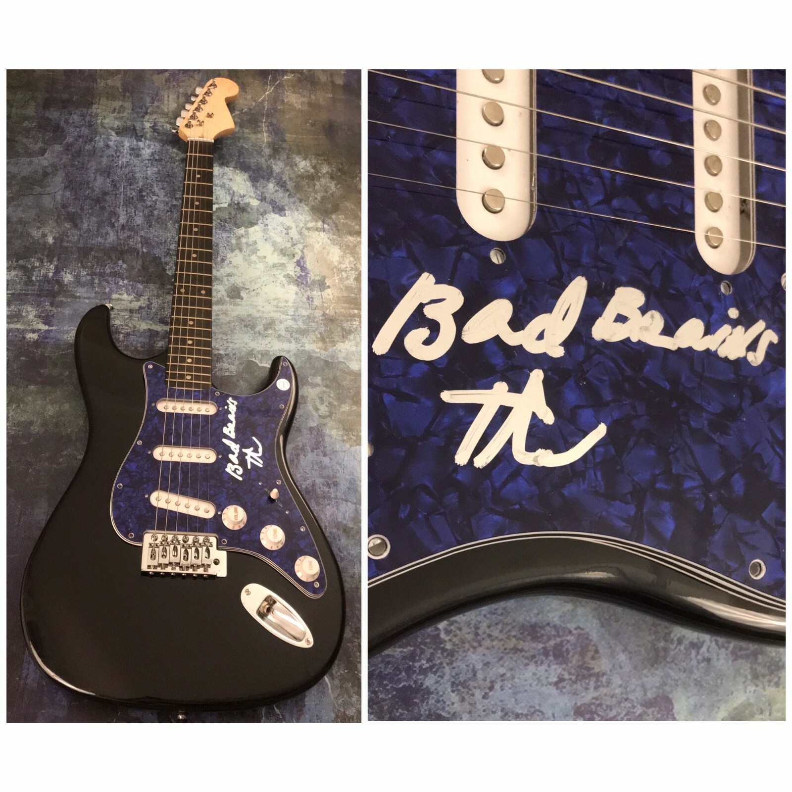GFA Bad Brains I Against I * H.R. HUMAN RIGHTS * Signed Electric Guitar HR2 COA