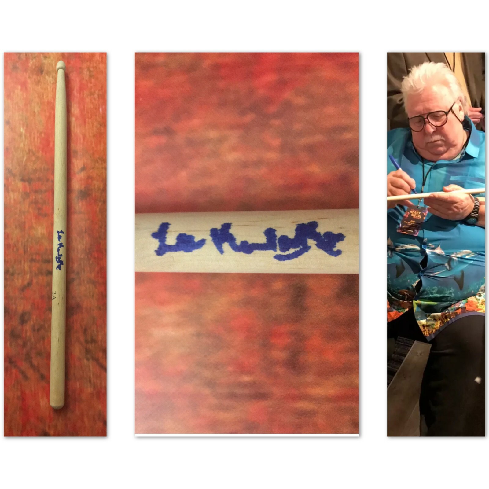 GFA URIAH DEEP OZZY OSBOURNE * LEE KERSLAKE * SIGNED AUTOGRAPH DRUMSTICK L7 COA COLLECTIBLE MEMORABILIA