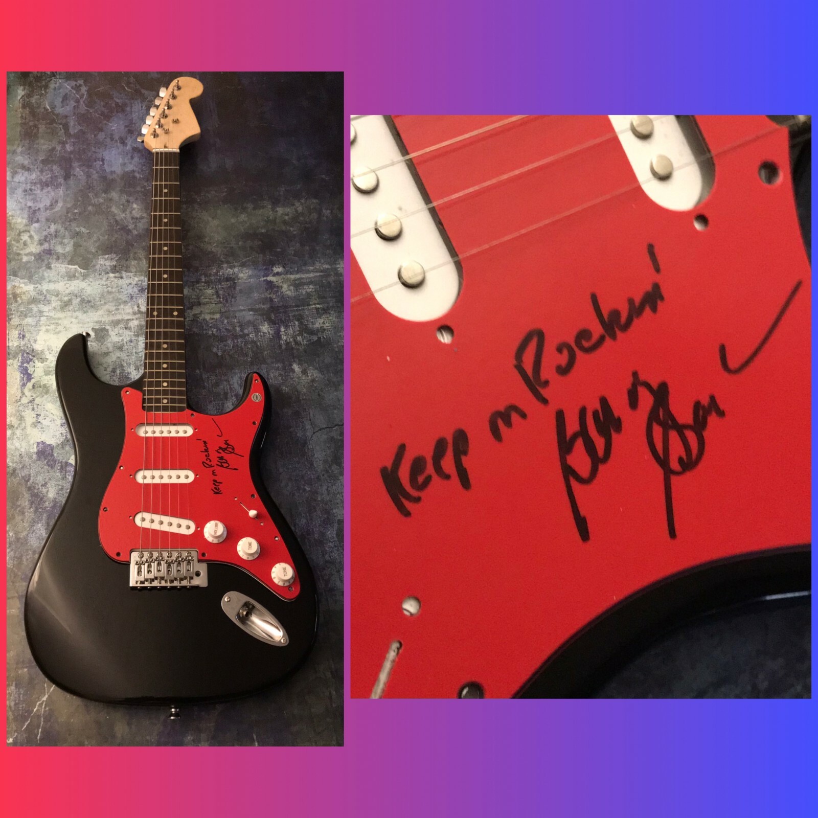GFA Boston Band Guitarist * BARRY GOUDREAU * Signed Electric Guitar B4 COA