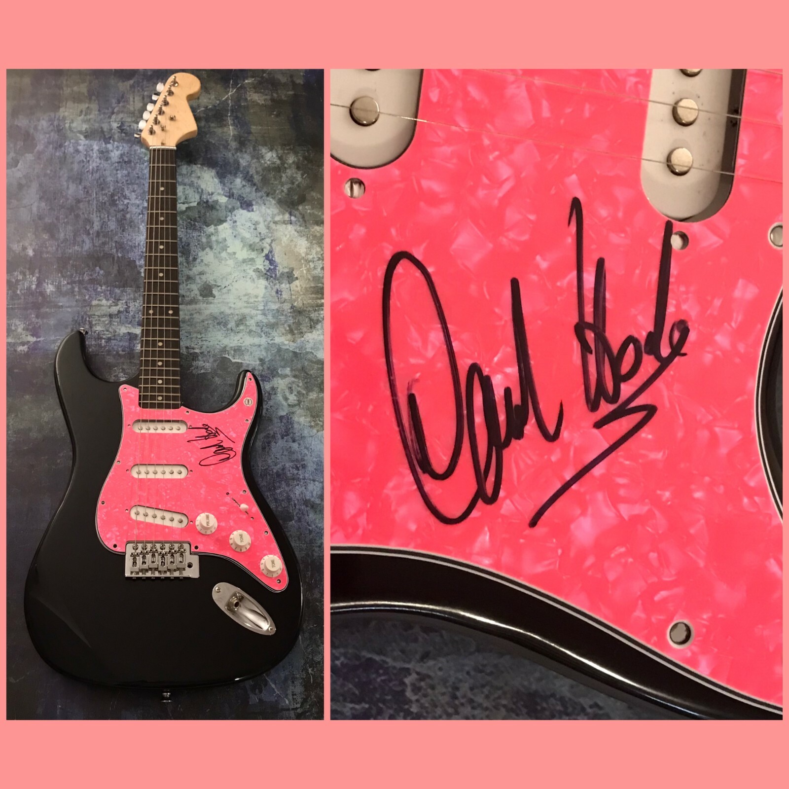 GFA The Village People Construction * DAVID HODO * Signed Electric Guitar D3 COA