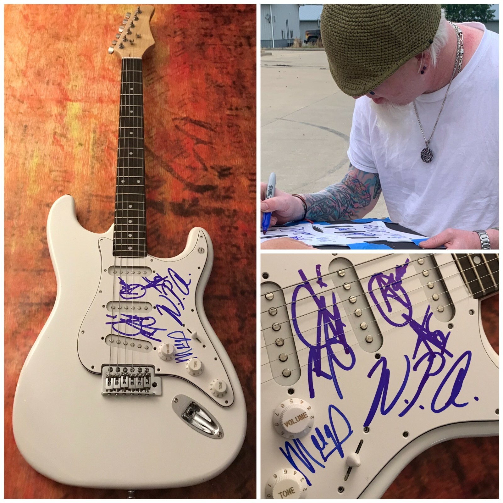 GFA Aaron Nordstrom x5 Band * GEMINI SYNDROME * Signed Electric Guitar G2 COA