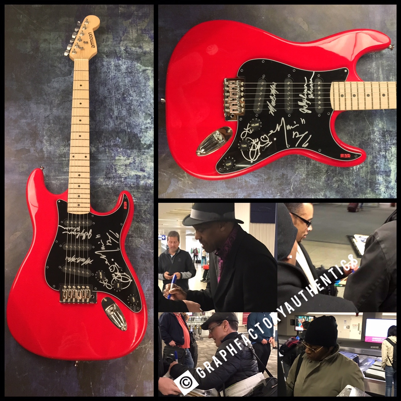 GFA Morris Day and Band * THE TIME * Signed Electric Guitar PROOF AD2 COA