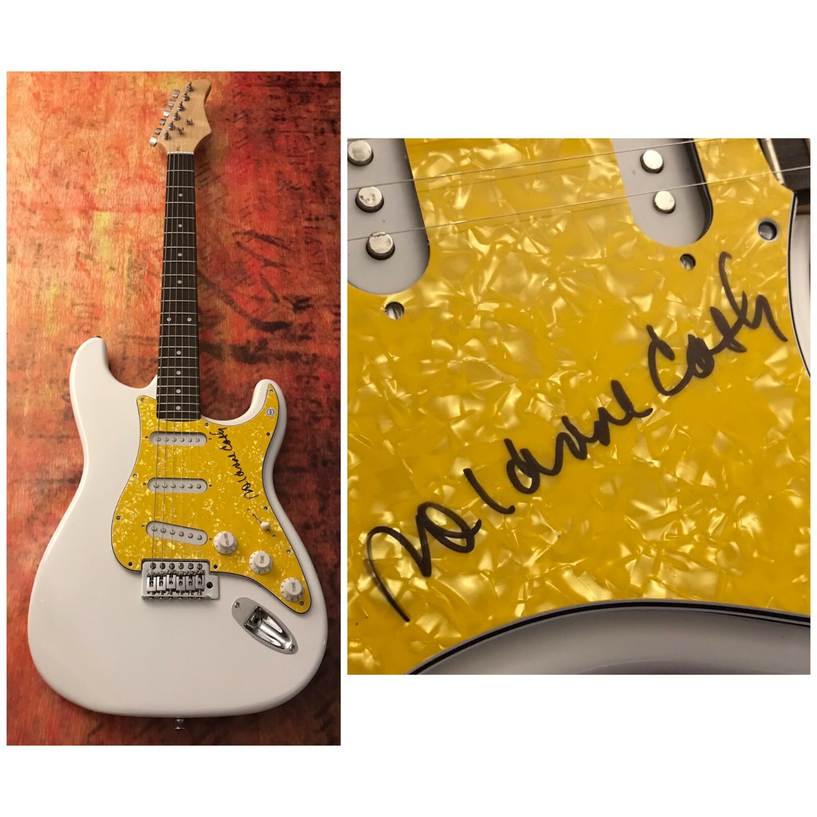 GFA Johnny Black Cadillac * ROSANNE CASH * Signed Electric Guitar R1 COA