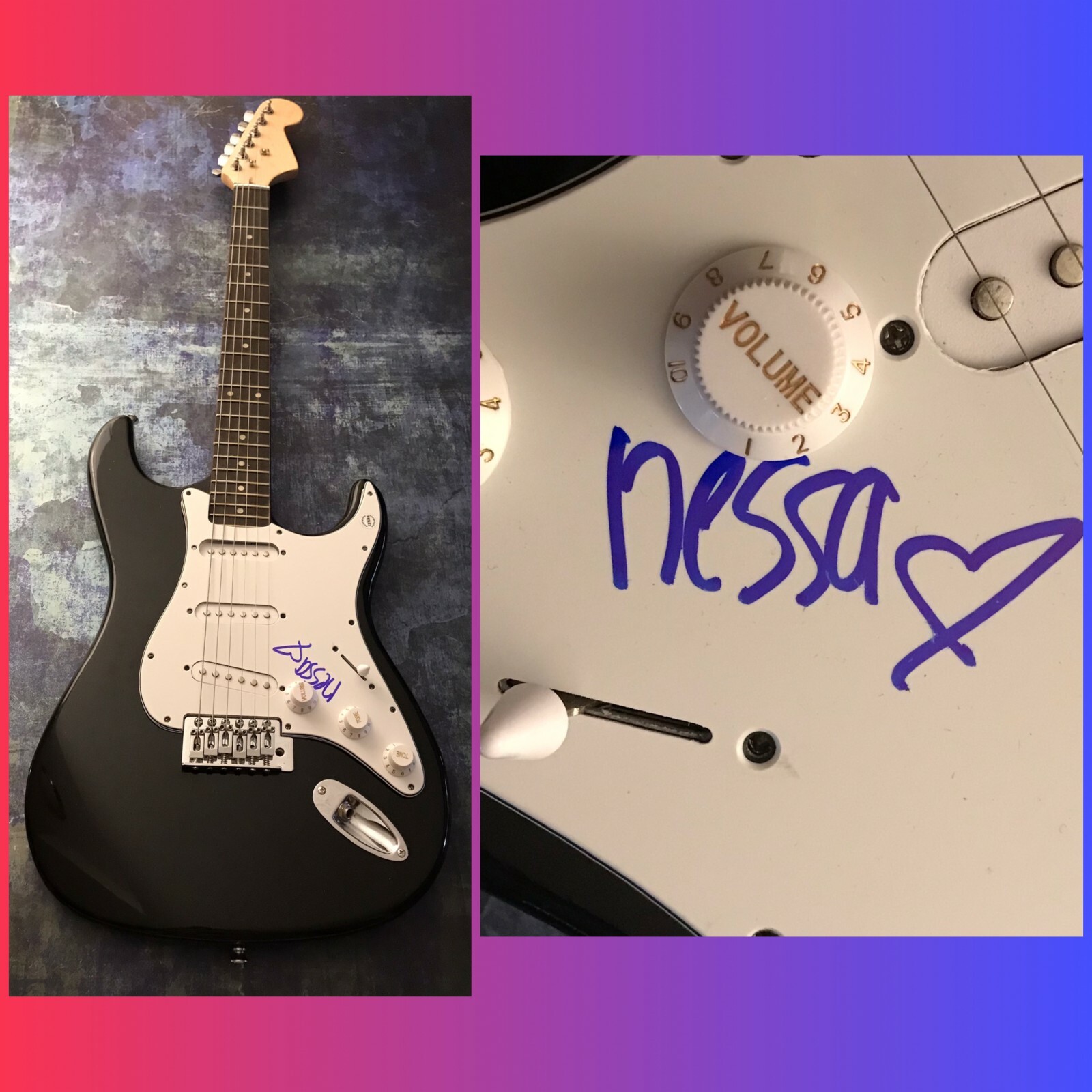GFA la di die Sexy Star * NESSA BARRETT * Signed Electric Guitar N2 COA