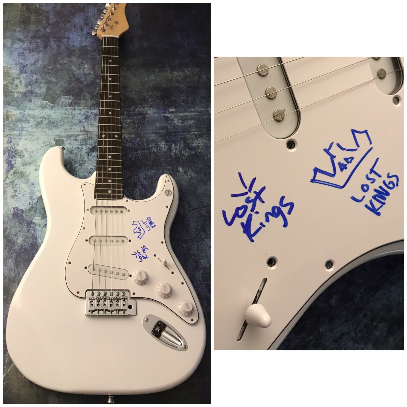 GFA Robert Abisi & Nick Shanholtz * LOST KINGS * Signed Electric Guitar L1 COA