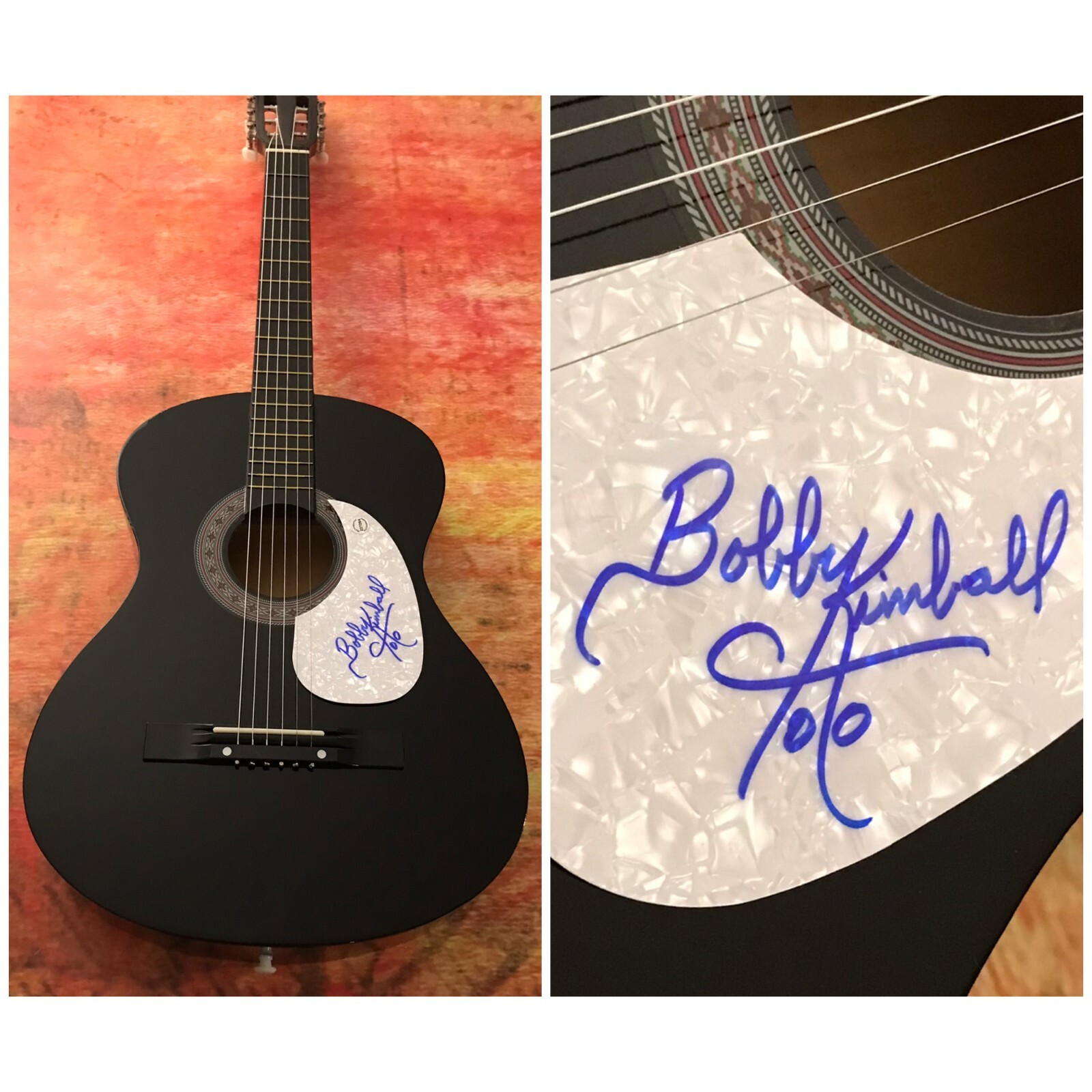 GFA Toto Band Africa Singer * BOBBY KIMBALL * Signed Acoustic Guitar COA