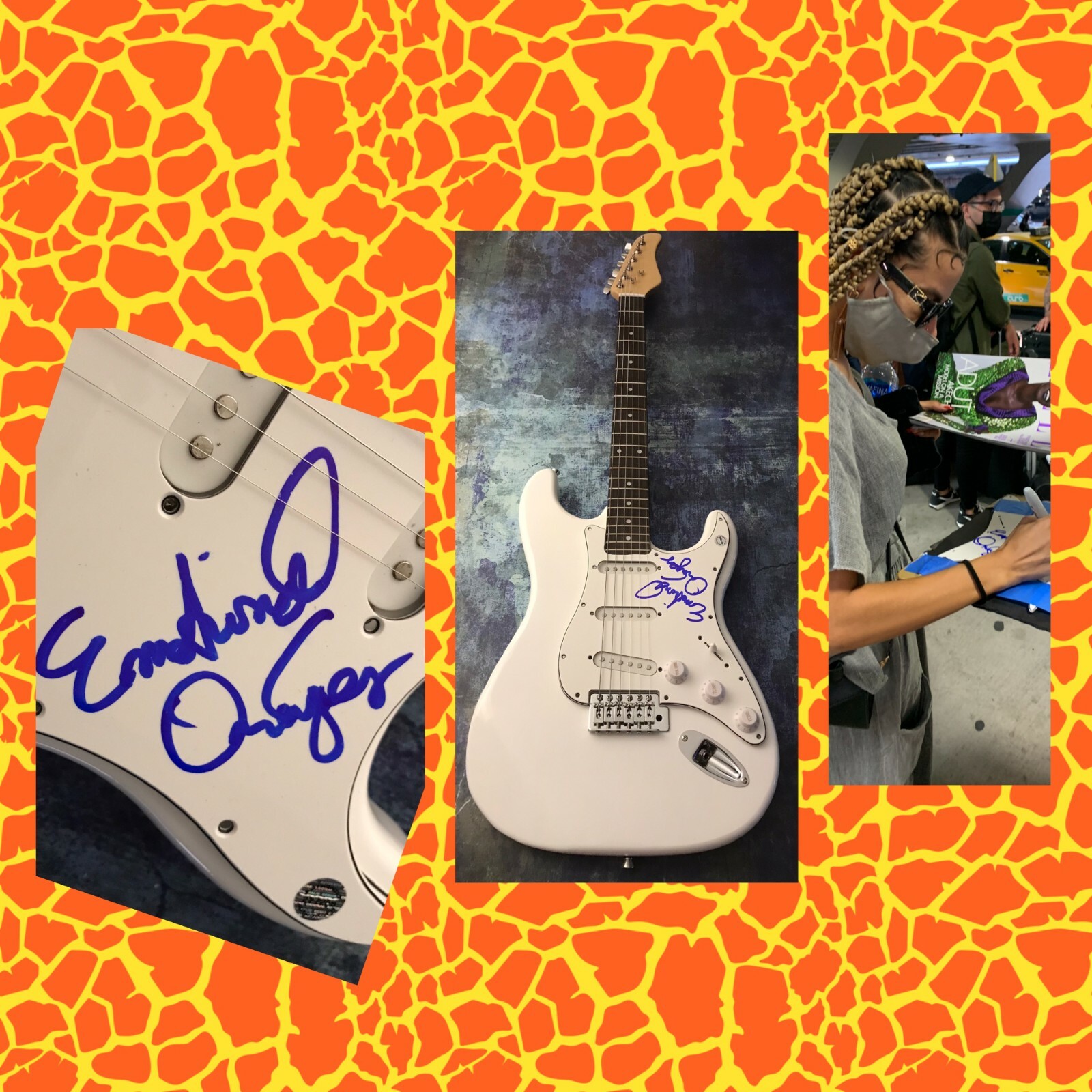 GFA The Juice Good to Me * EMOTIONAL ORANGES * Signed Electric Guitar E1 COA