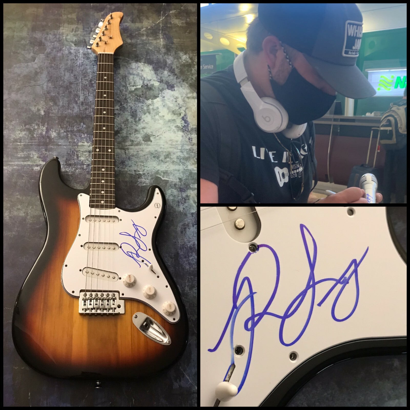 GFA Buy and Buy Home to Me * ROSS ELLIS * Signed Electric Guitar PROOF R1 COA