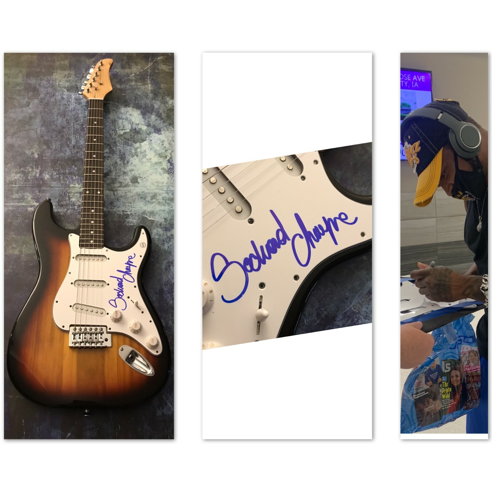 GFA 2nd Head Over Heels * SECKOND CHAYNCE * Signed Electric Guitar PROOF S1 COA