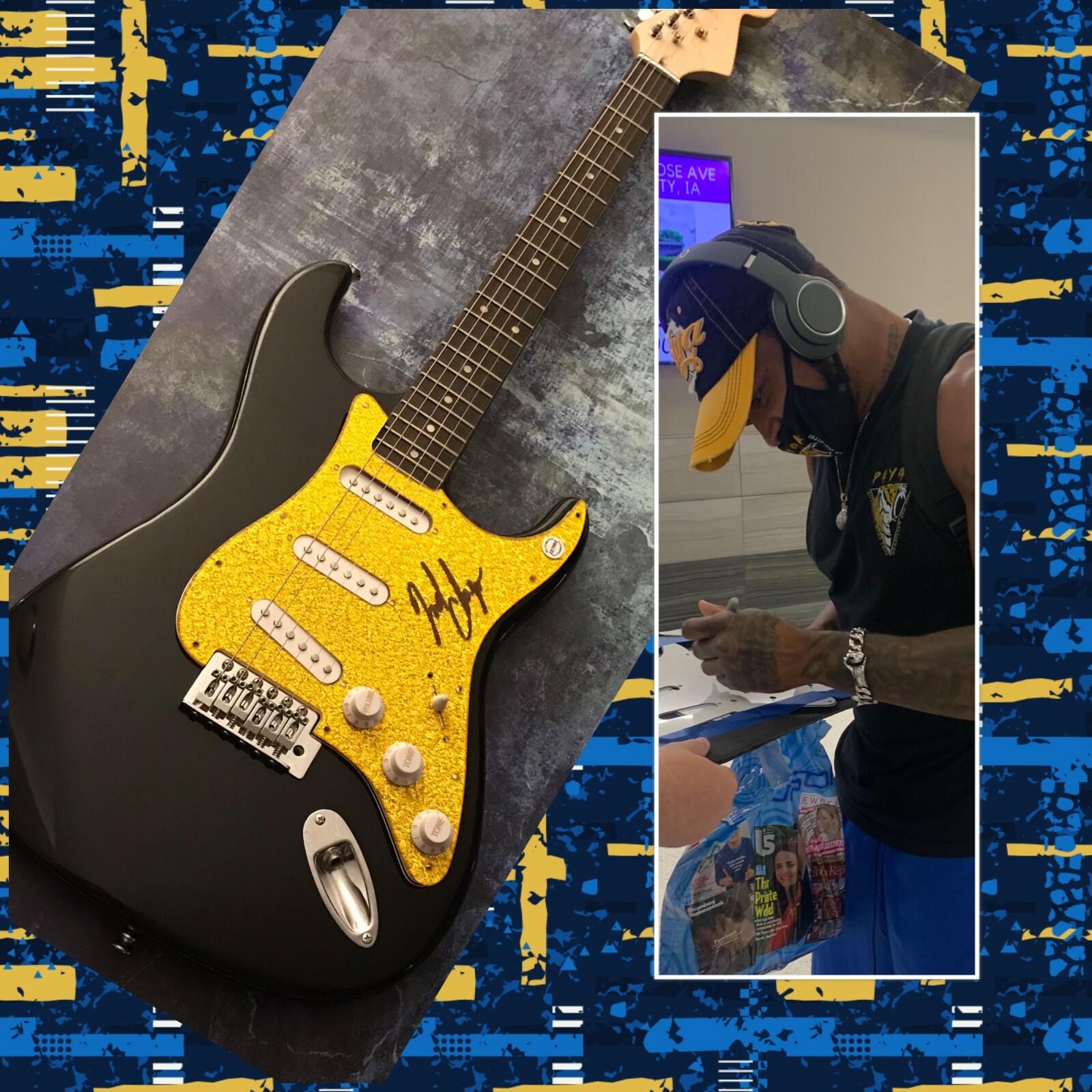 GFA 2nd Head Over Heels * SECKOND CHAYNCE * Signed Electric Guitar PROOF S3 COA